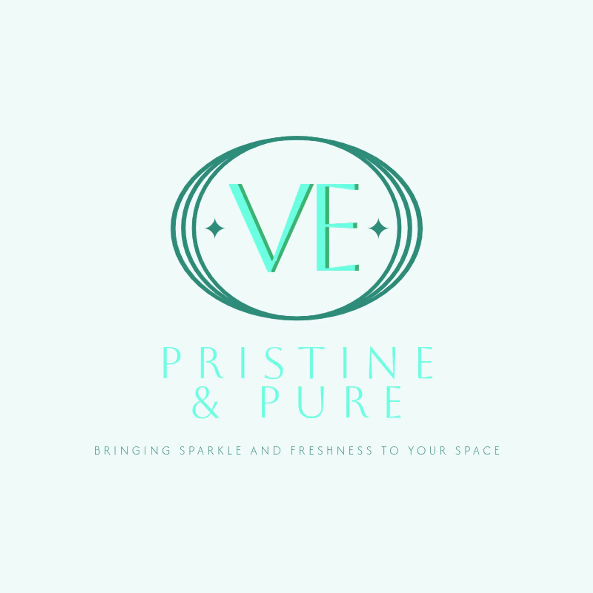 Pristine & Pure logo for cleaning company