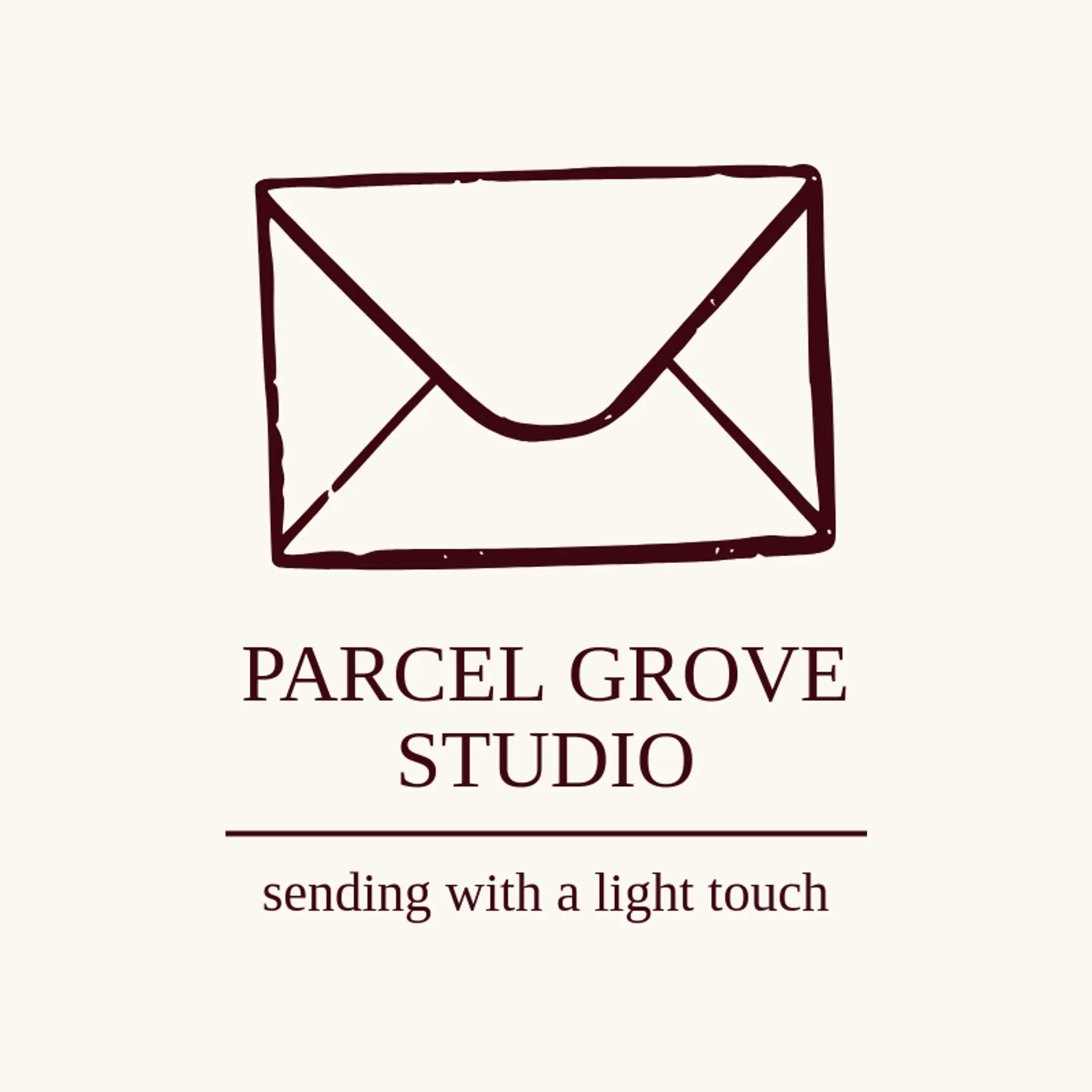 Parcel Grove Studio logo for postal