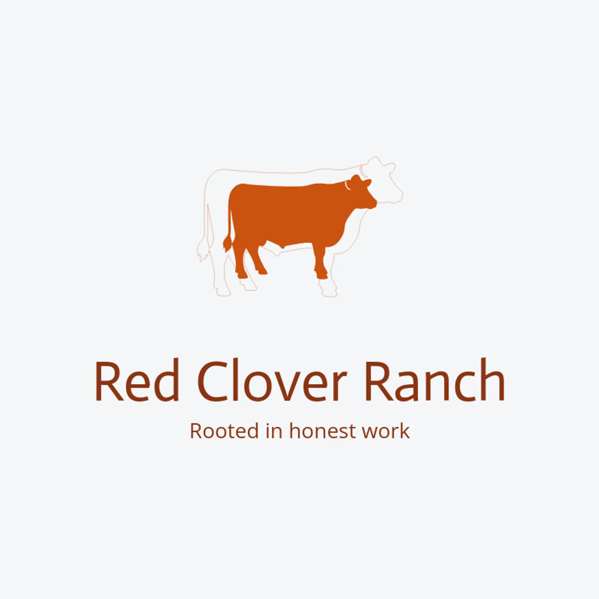 Red Clover Ranch logo for cow
