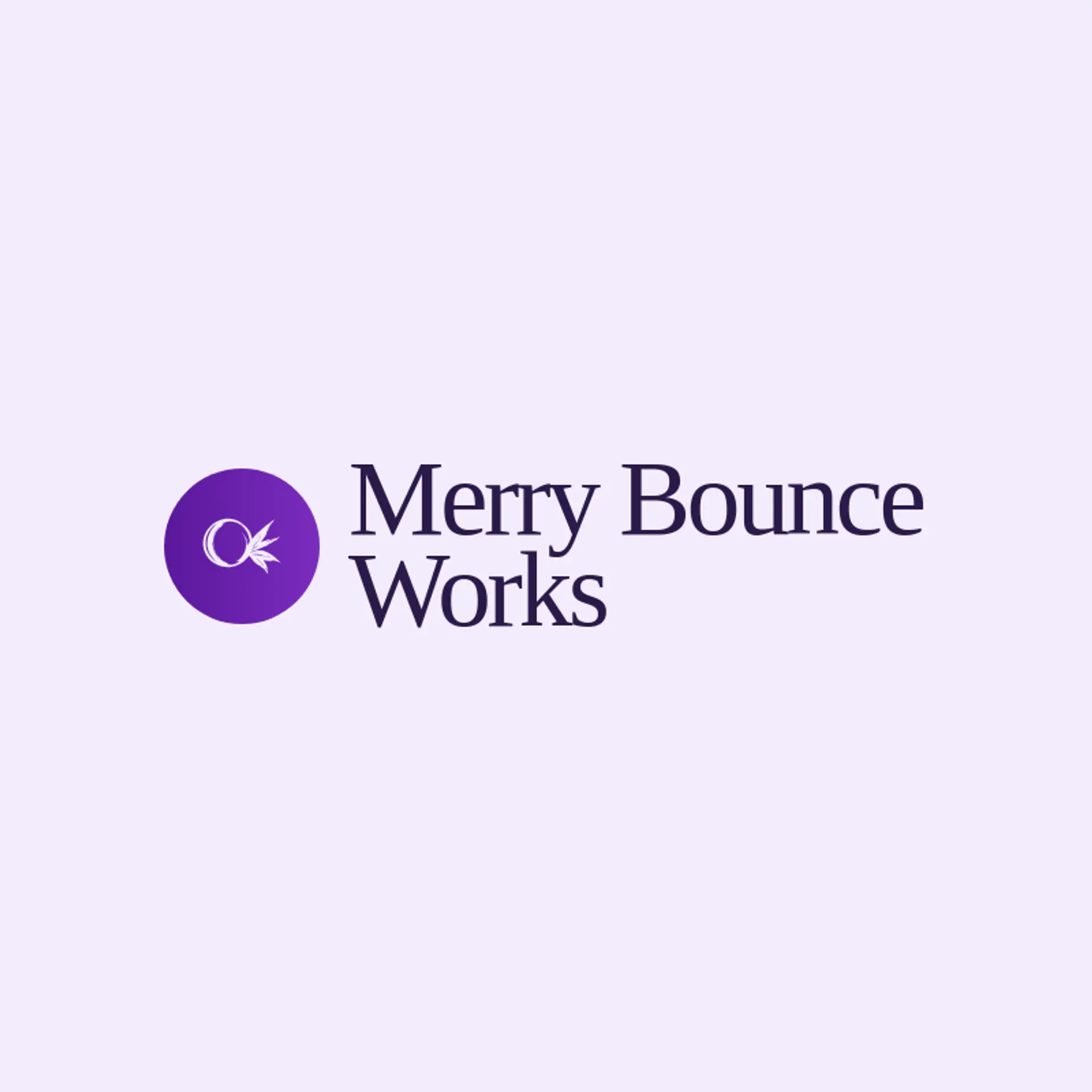 Merry Bounce Works logo for inflatable