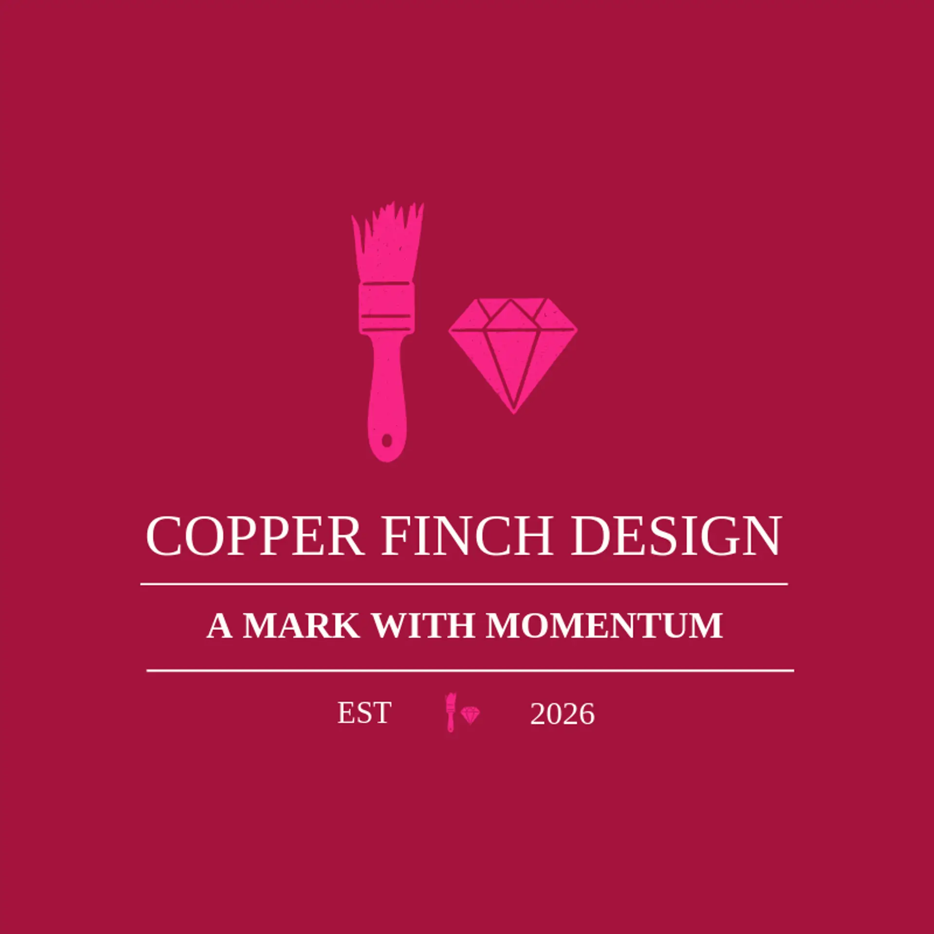 Copper Finch Design logo for designer