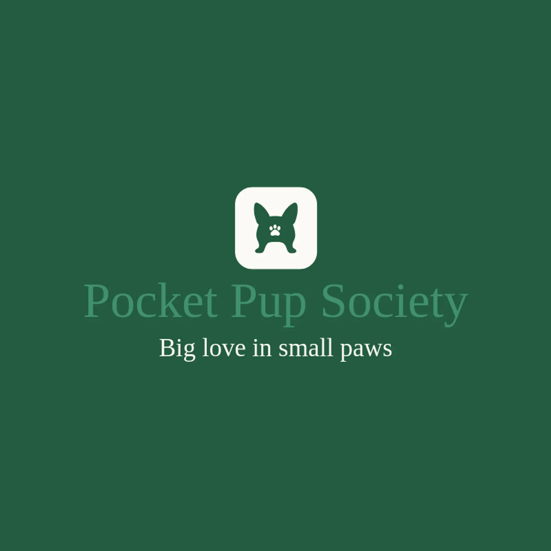Pocket Pup Society logo for corgi