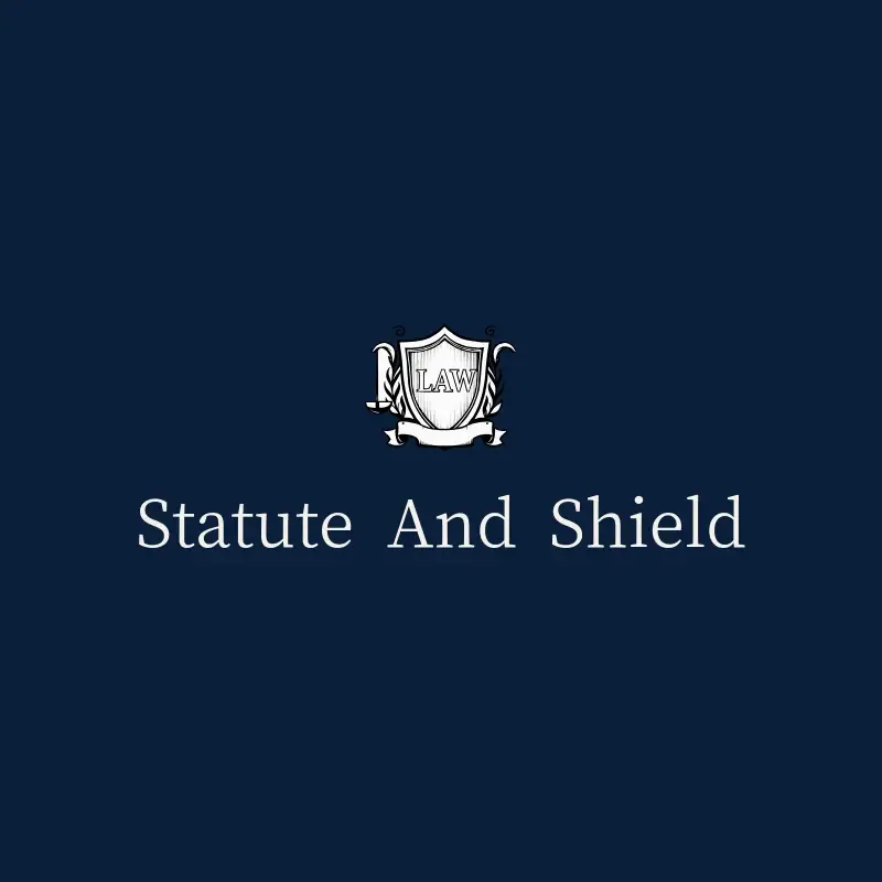 The law firm name Statute and Shield as a branded logo with a single color icon