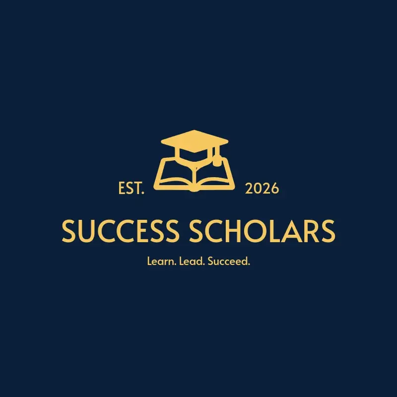 The tutoring name Success Scholars as a branded logo with a single color icon