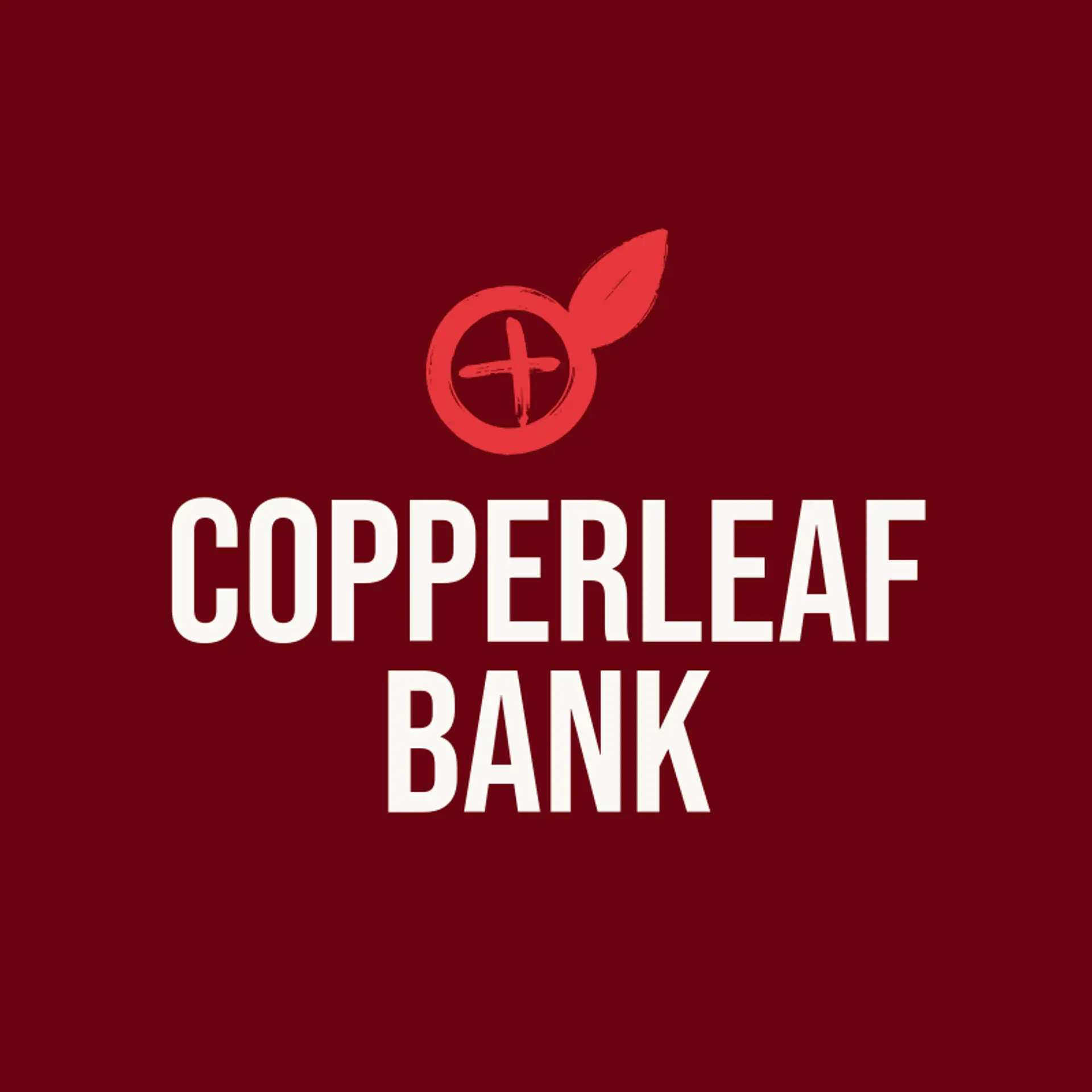 Copperleaf Bank logo for bank