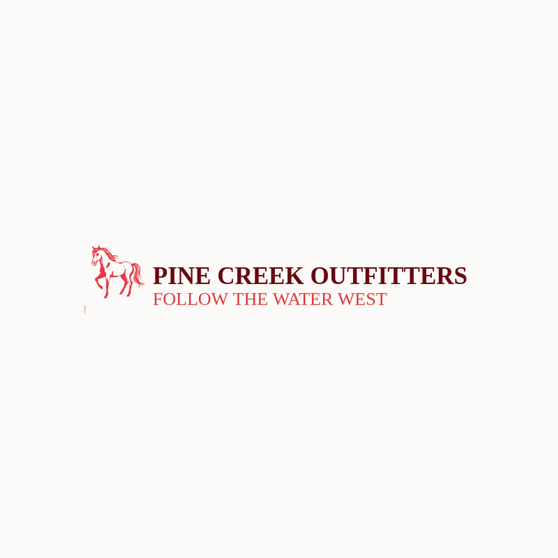 Pine Creek Outfitters logo for bronco