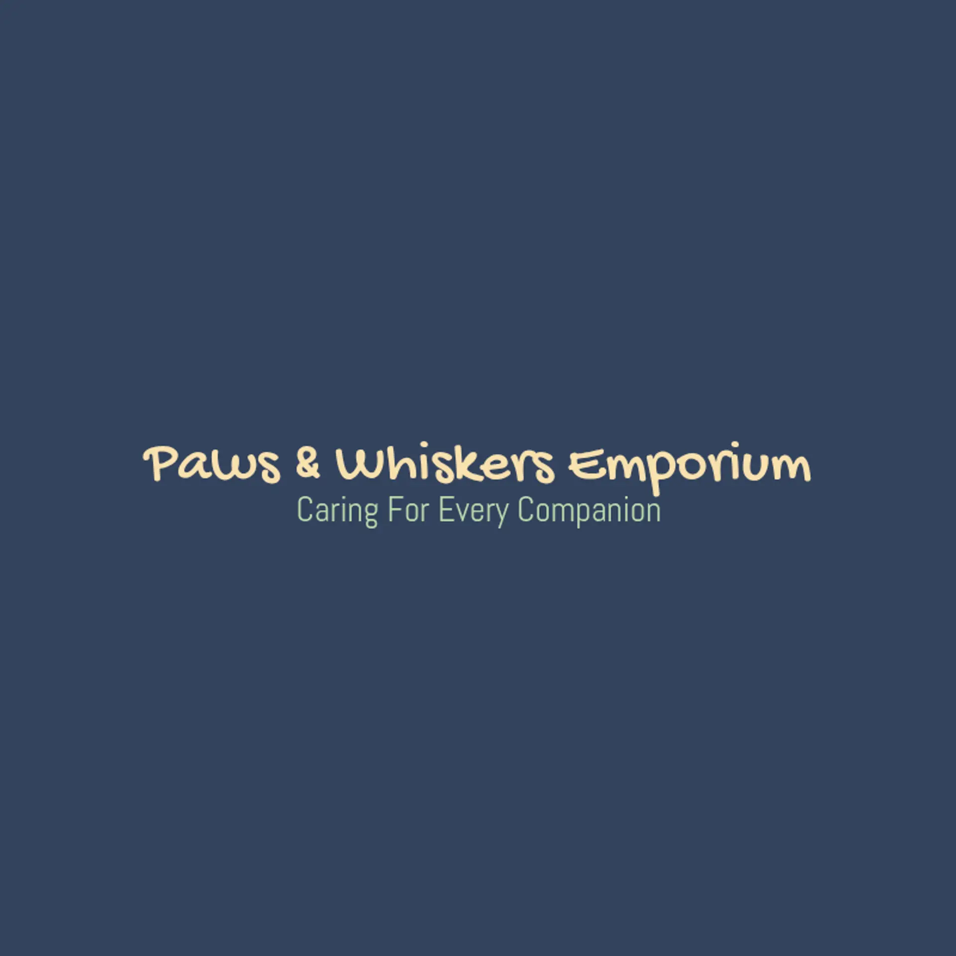 Paws & Whiskers Emporium logo for pet store