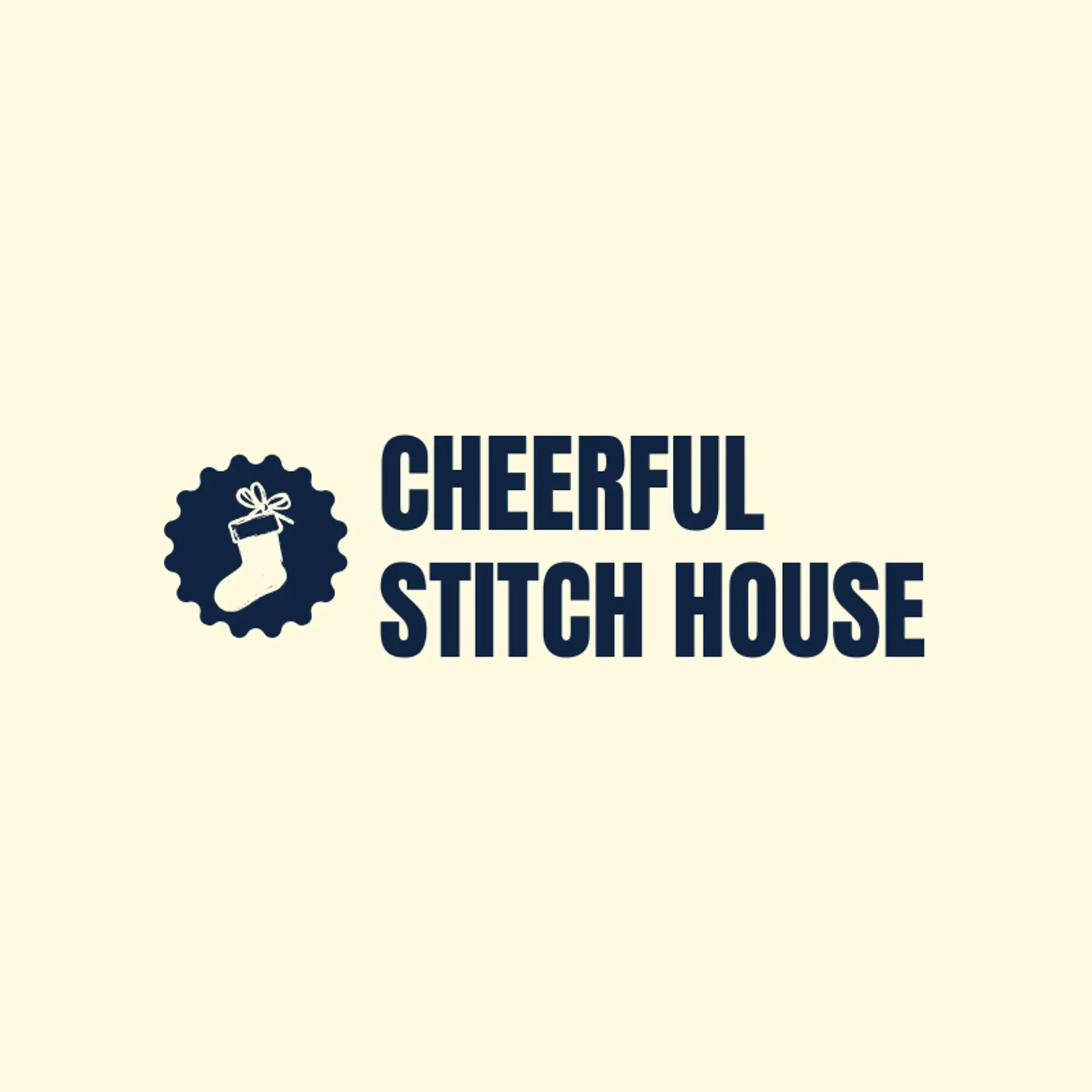 Cheerful Stitch House logo for christmas