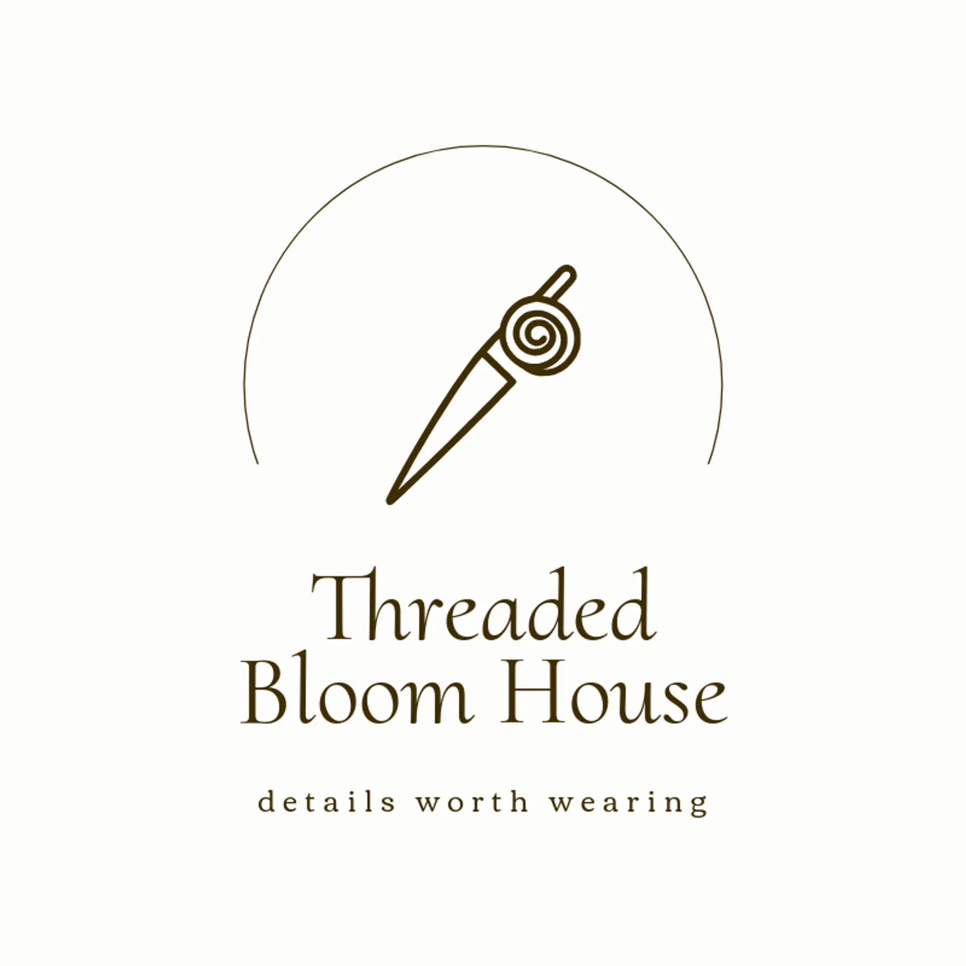 Threaded Bloom House logo for embroidery