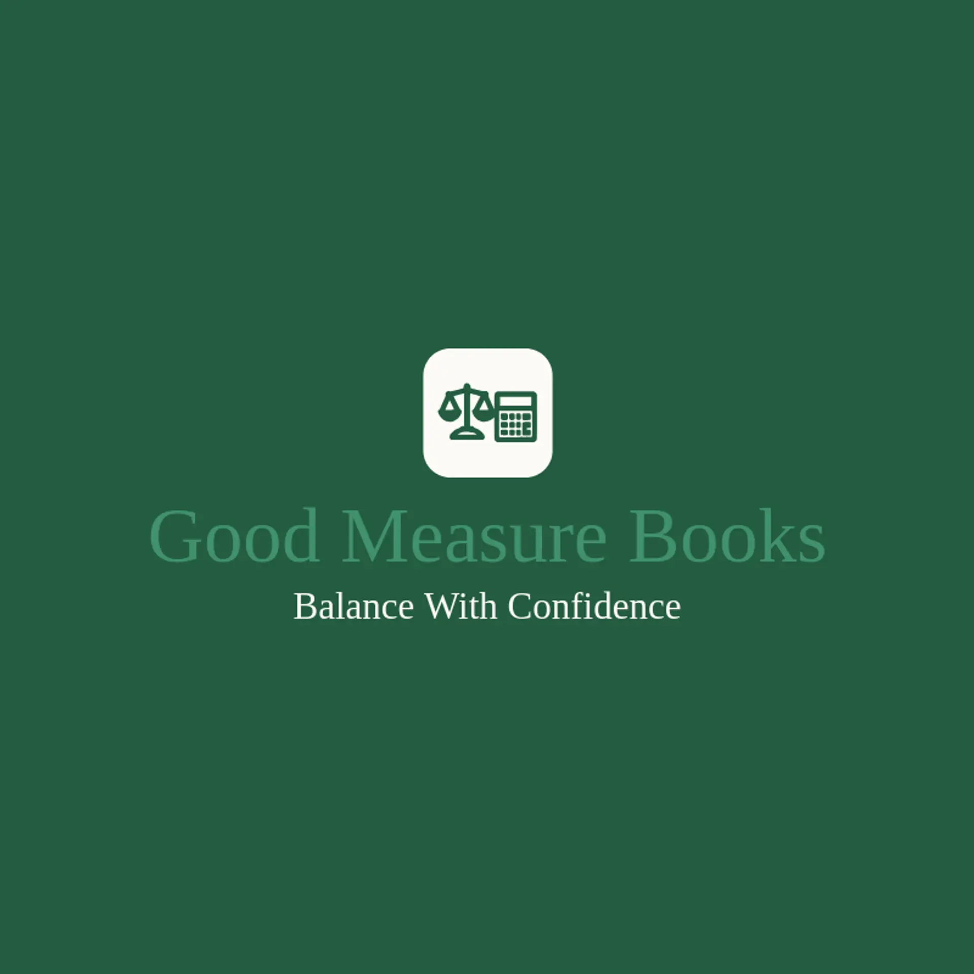 Good Measure Books logo for bookkeeping