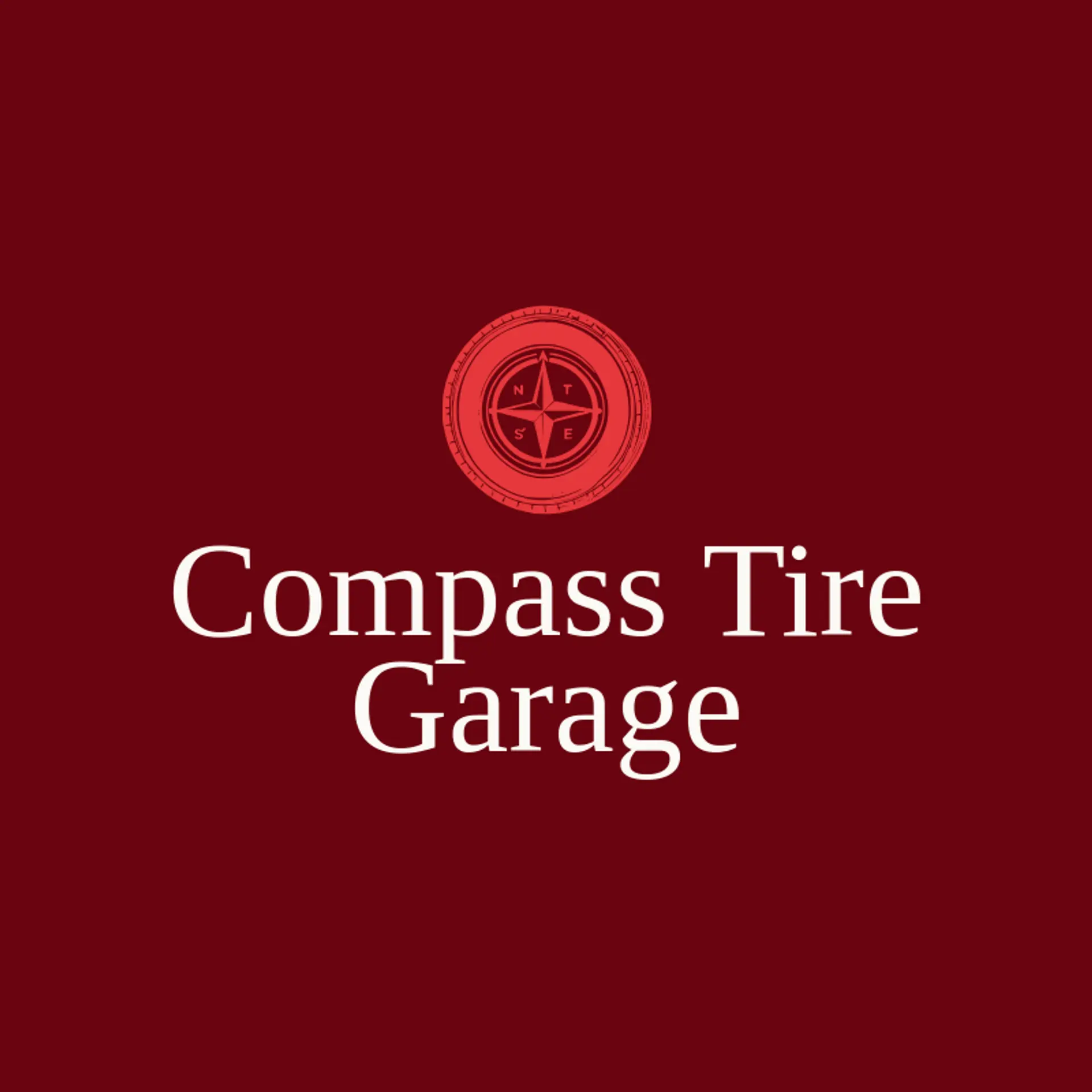 Compass Tire Garage logo for tire shop