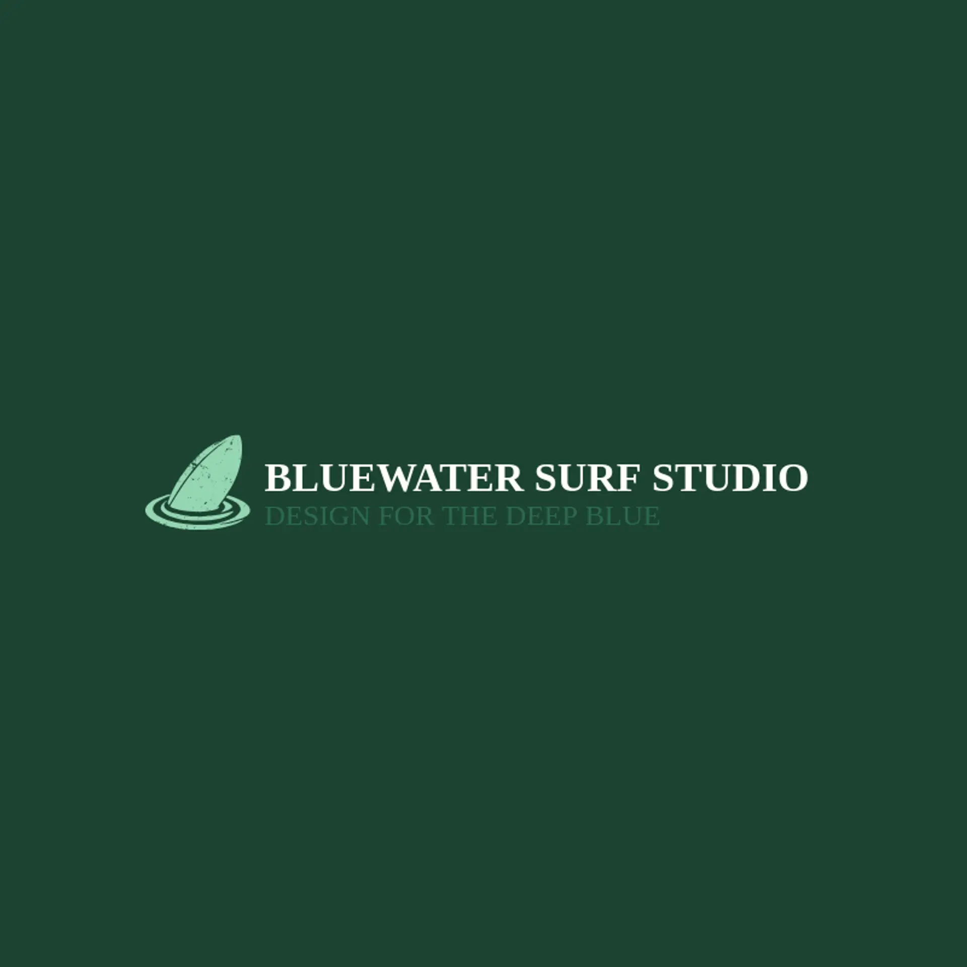 Bluewater Surf Studio logo for surfboard
