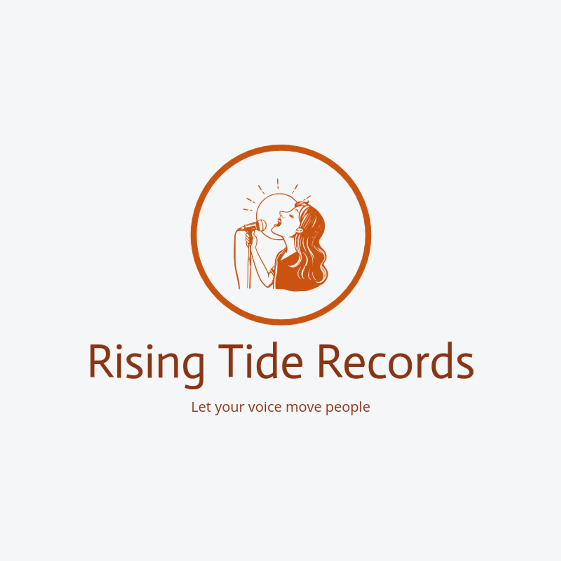 Rising Tide Records logo for singer