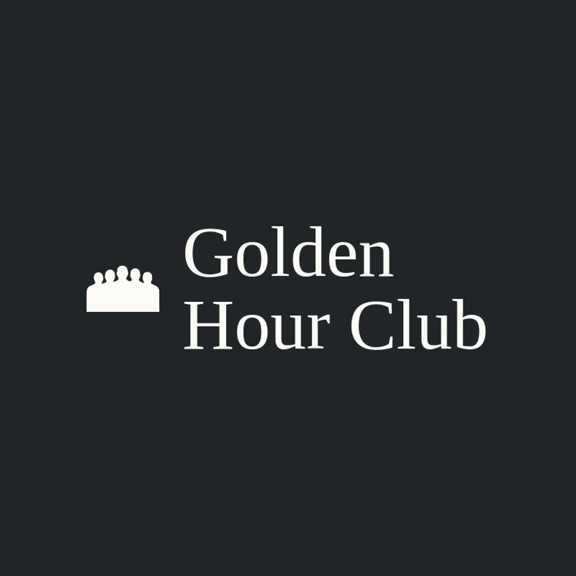 Golden Hour Club logo for social club