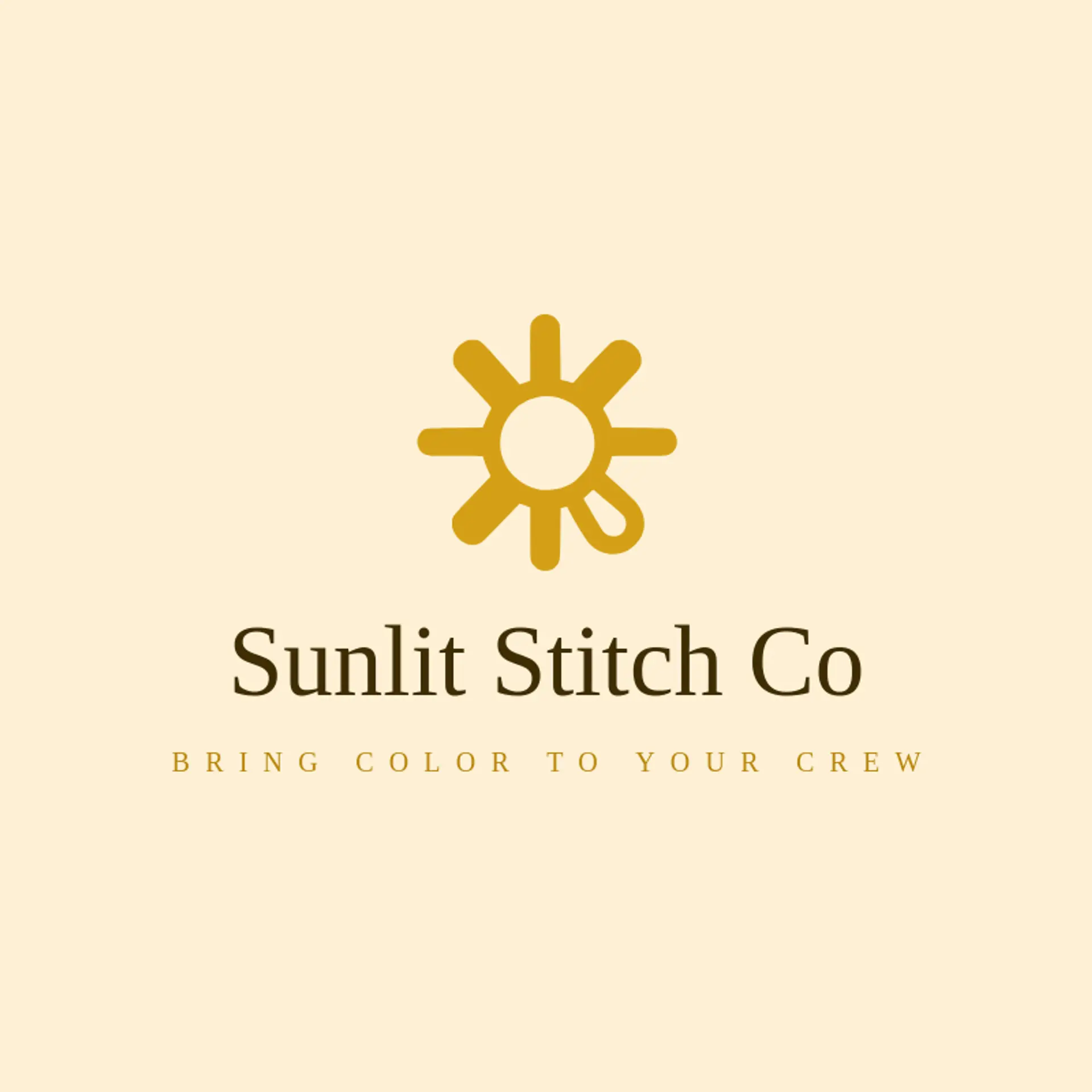 Sunlit Stitch Co logo for patch