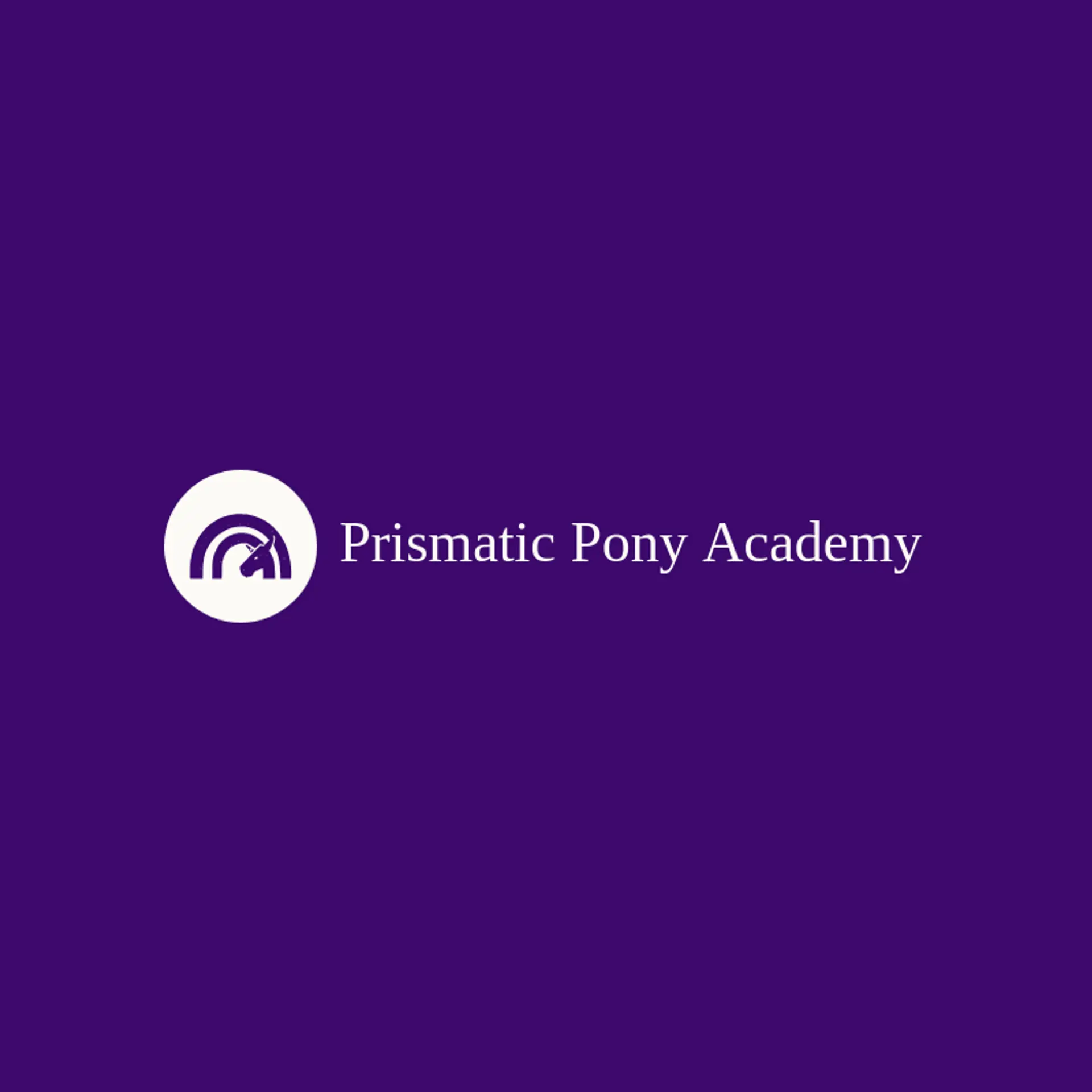 Prismatic Pony Academy logo for unicorn