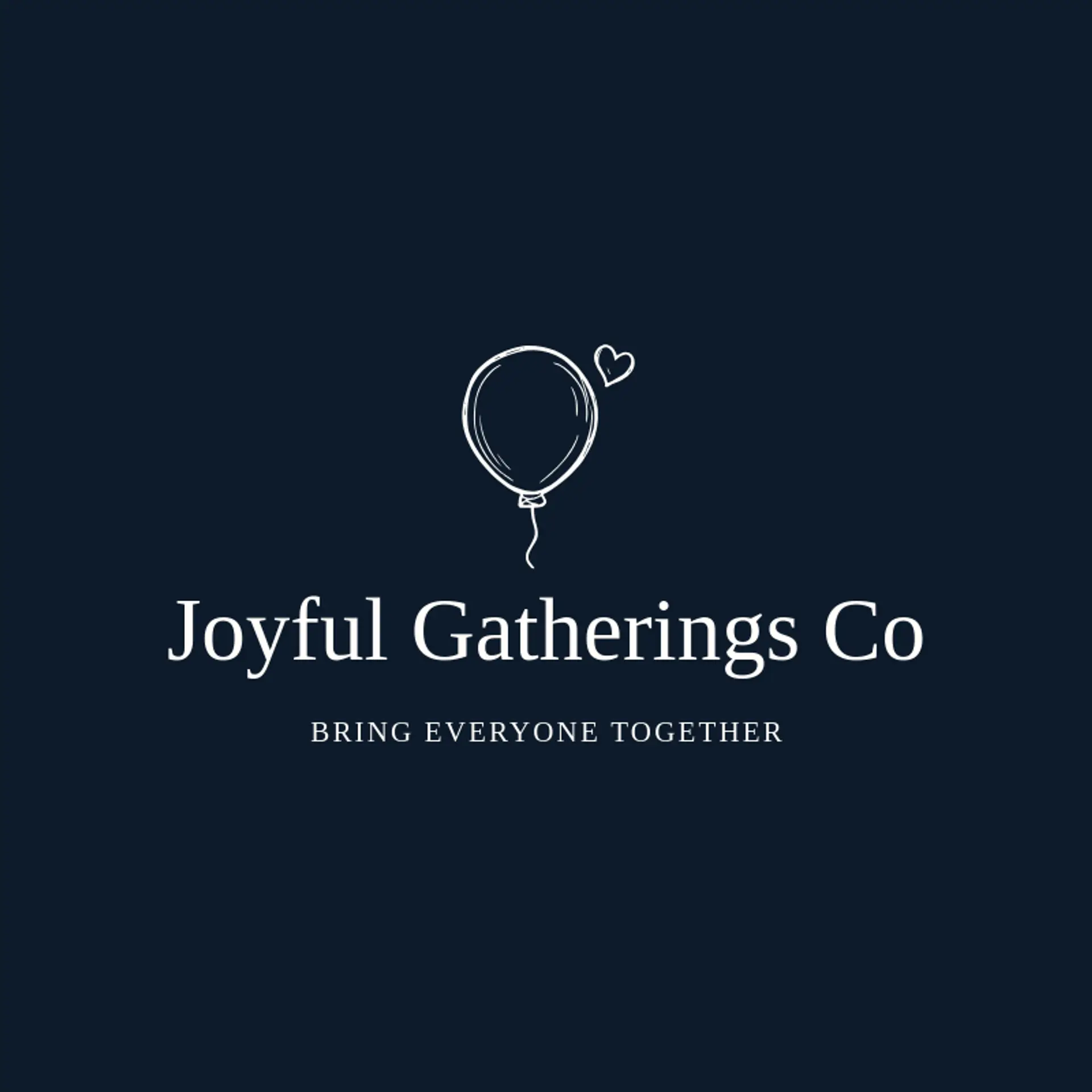 Joyful Gatherings Co logo for balloon