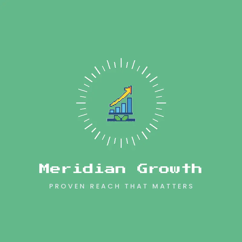 A marketing growth diagram built on an arrow, a b2b marketing logo in a pixel style