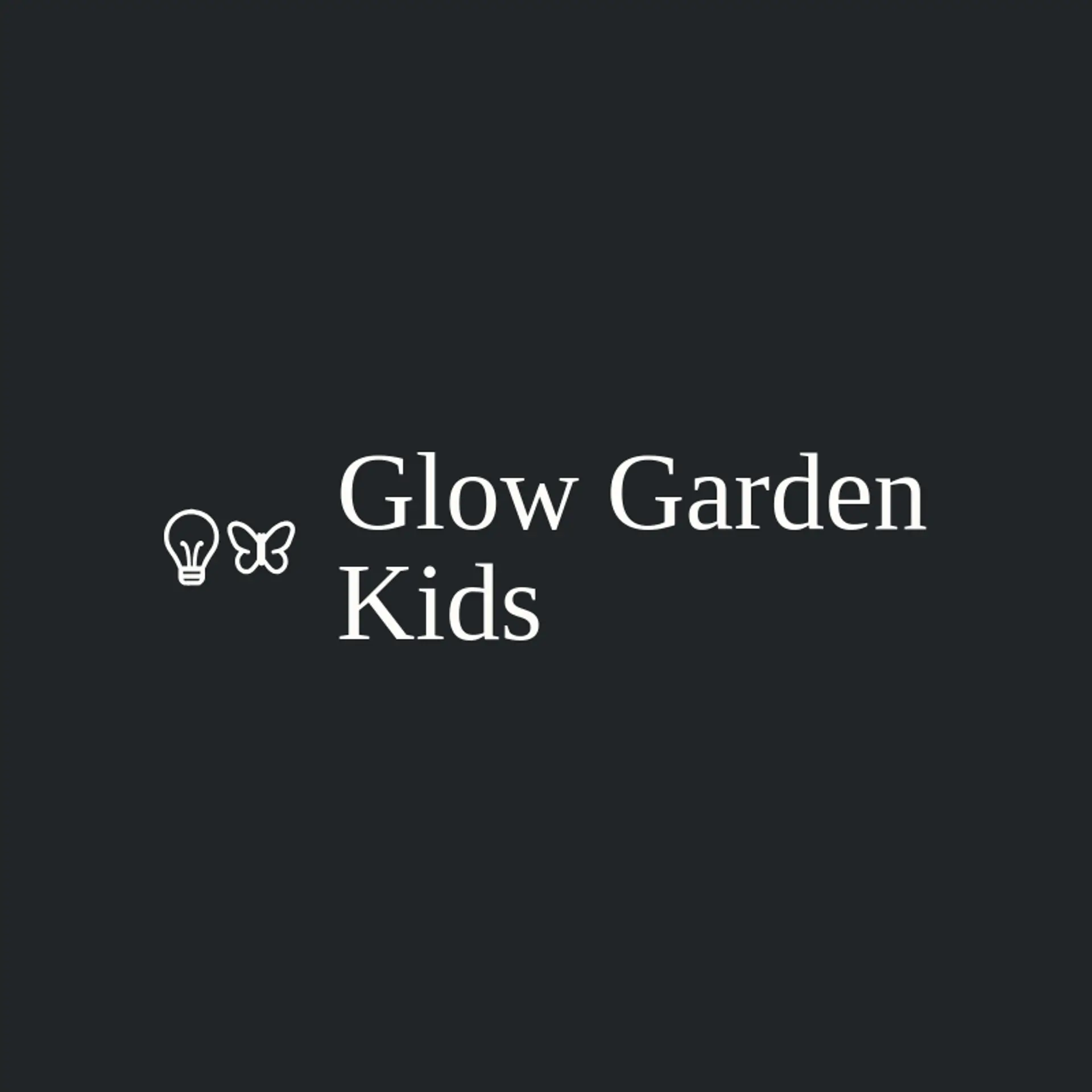 Glow Garden Kids logo for light bulb