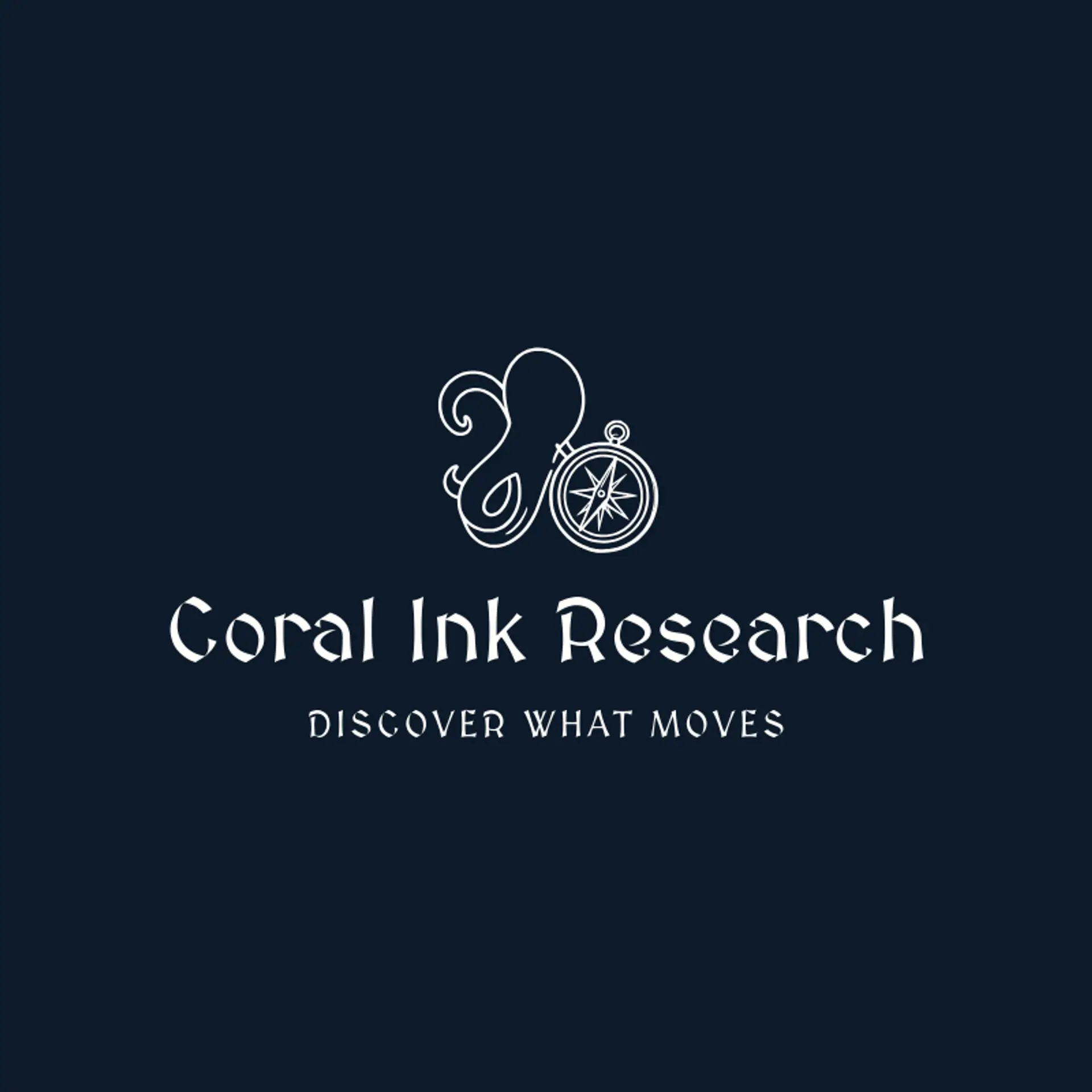 Coral Ink Research logo for octopus