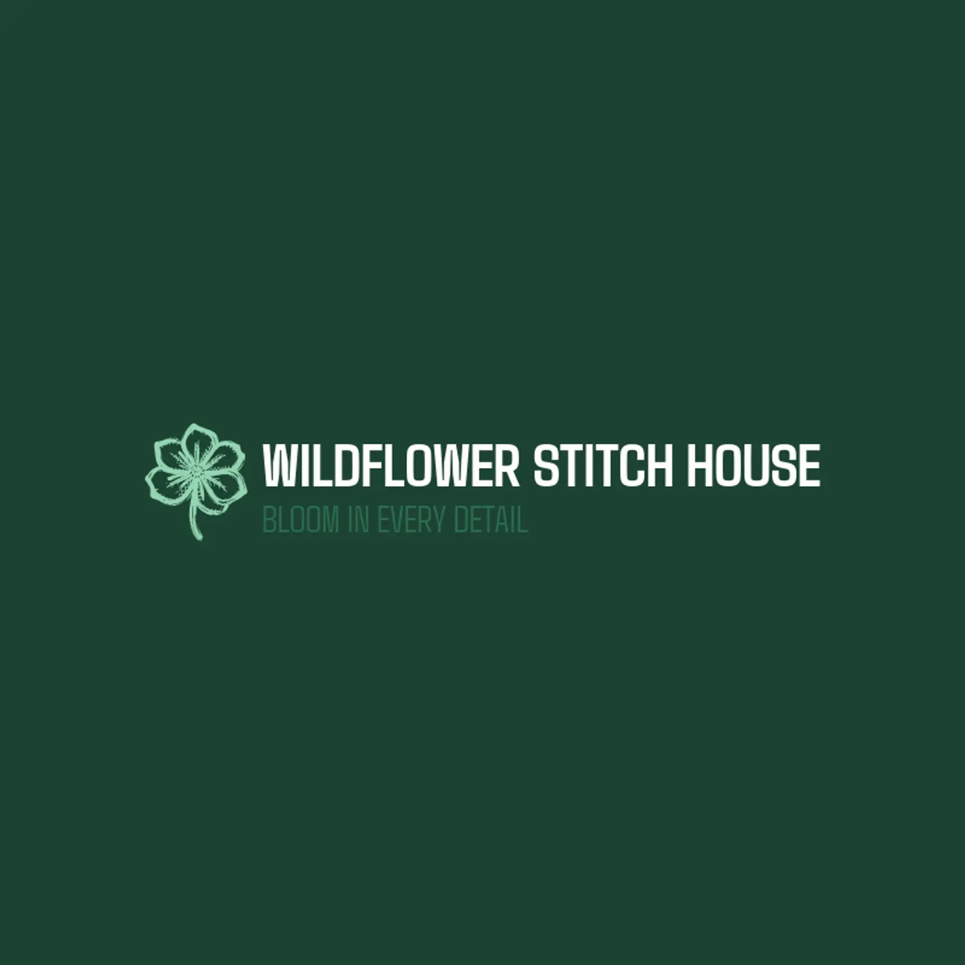 Wildflower Stitch House logo for embroidery