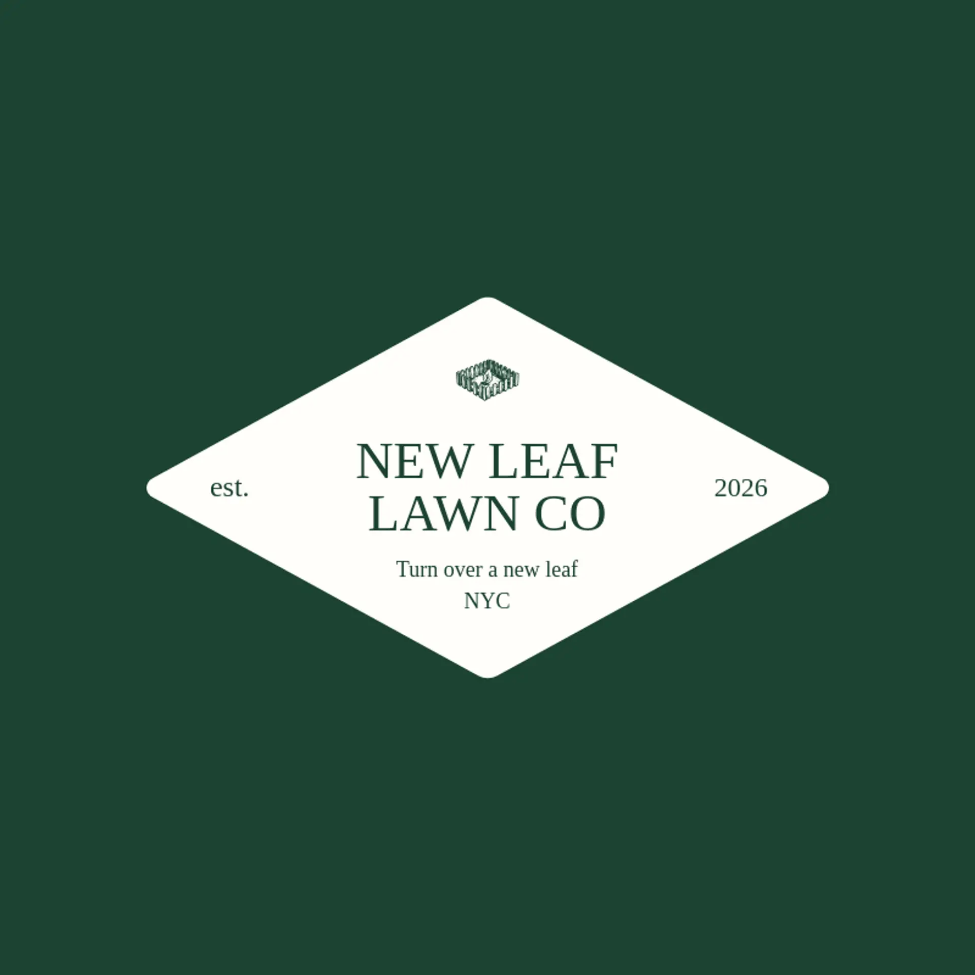 New Leaf Lawn Co logo for yard