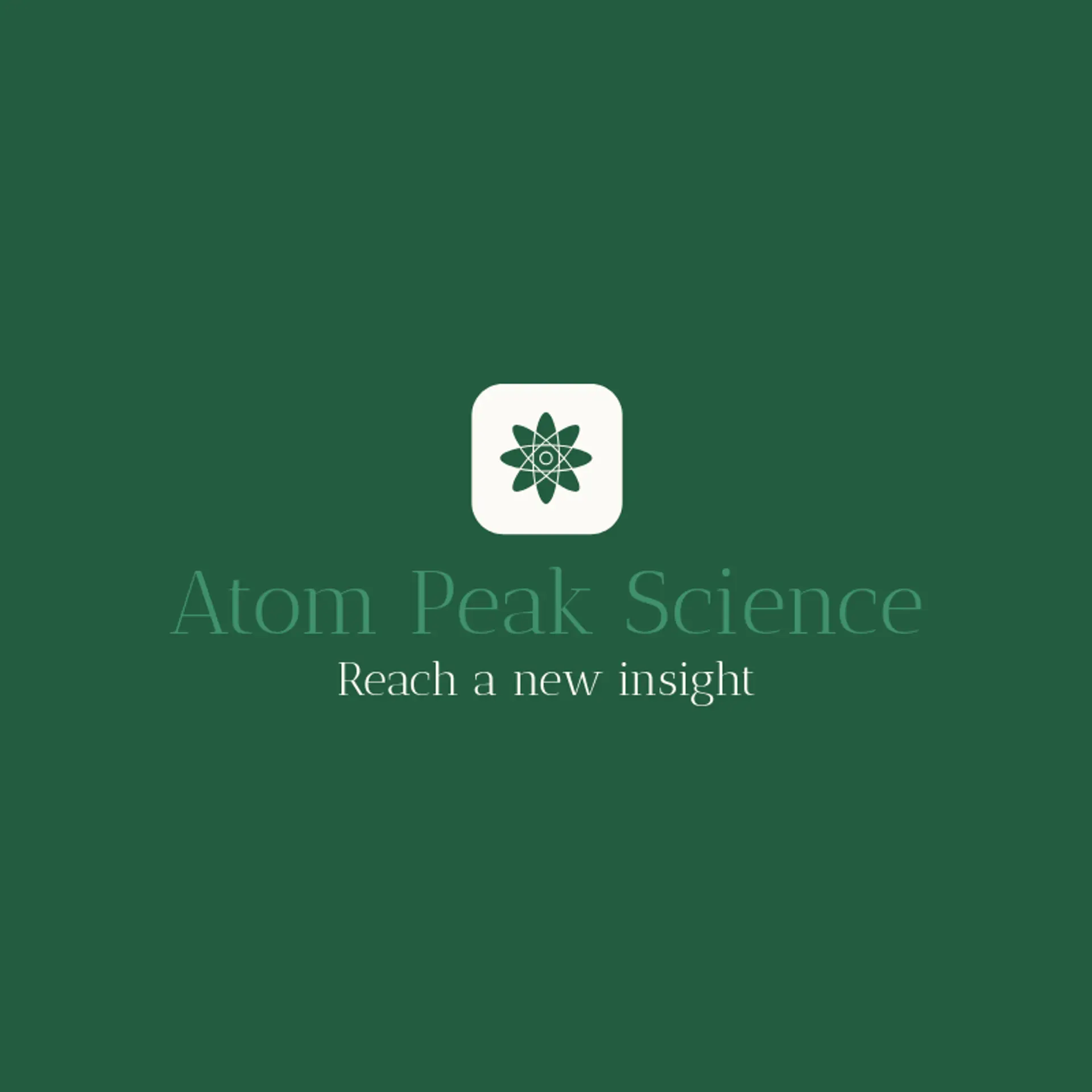 Atom Peak Science logo for atom