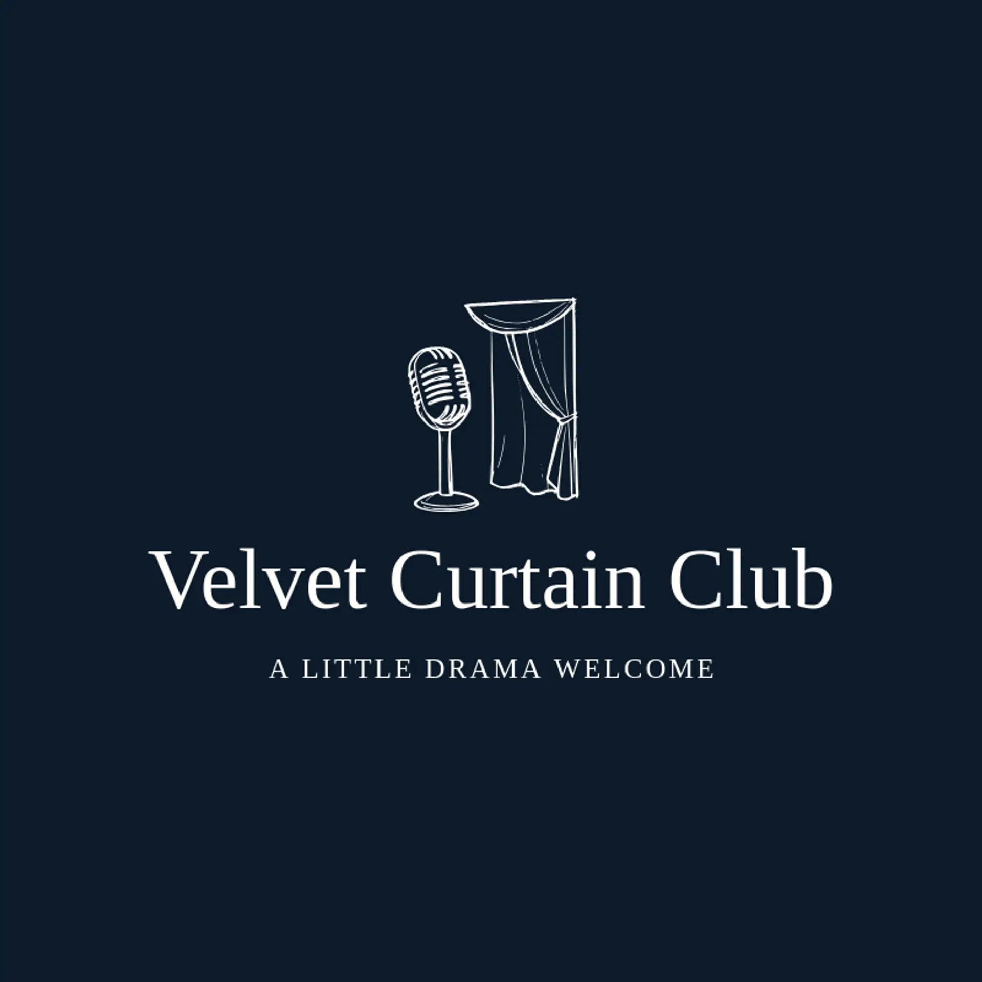 Velvet Curtain Club logo for talk show