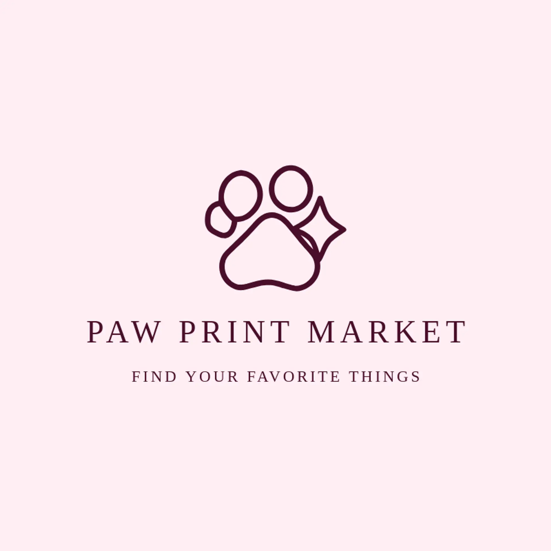Paw Print Market logo for paw print