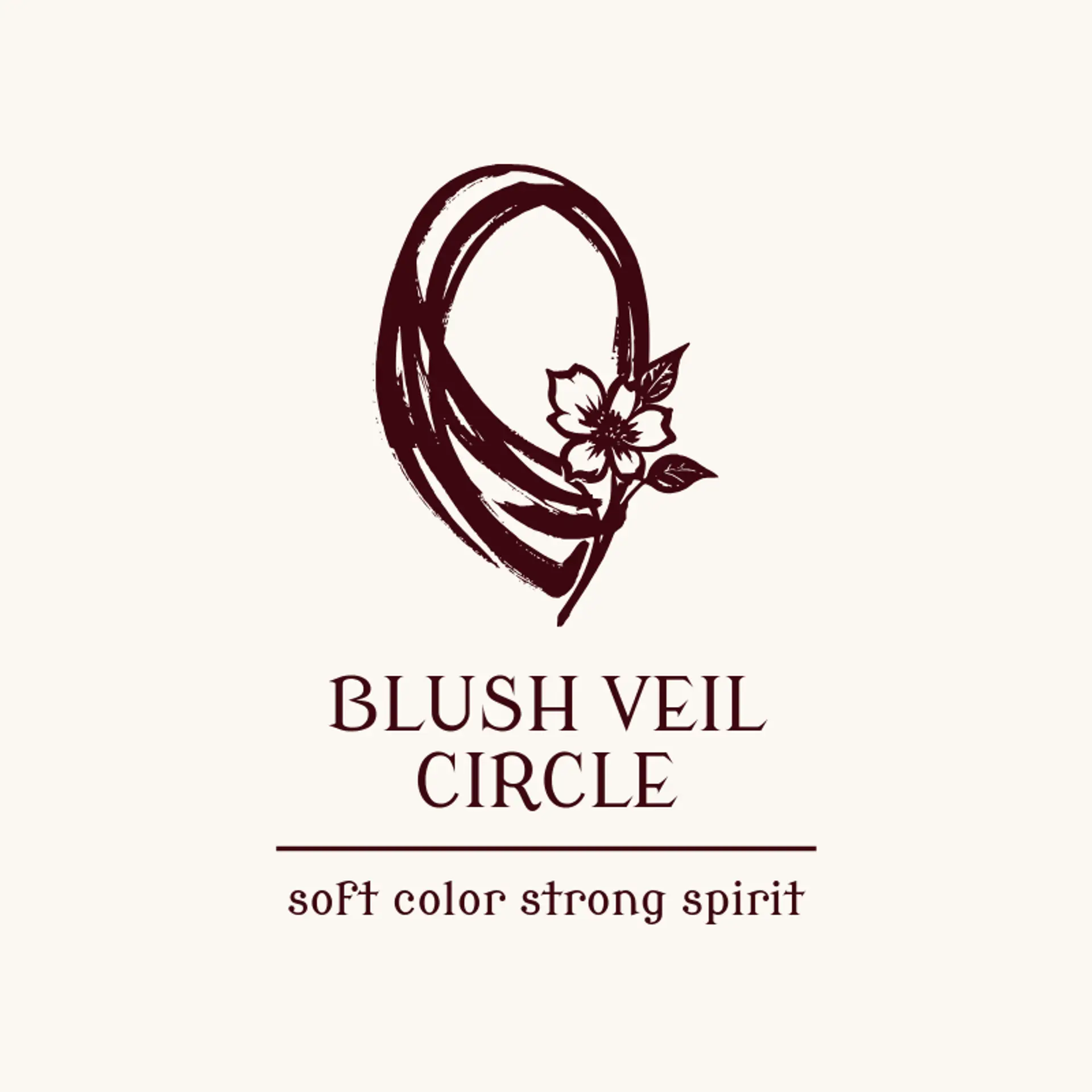Blush Veil Circle logo for hijab