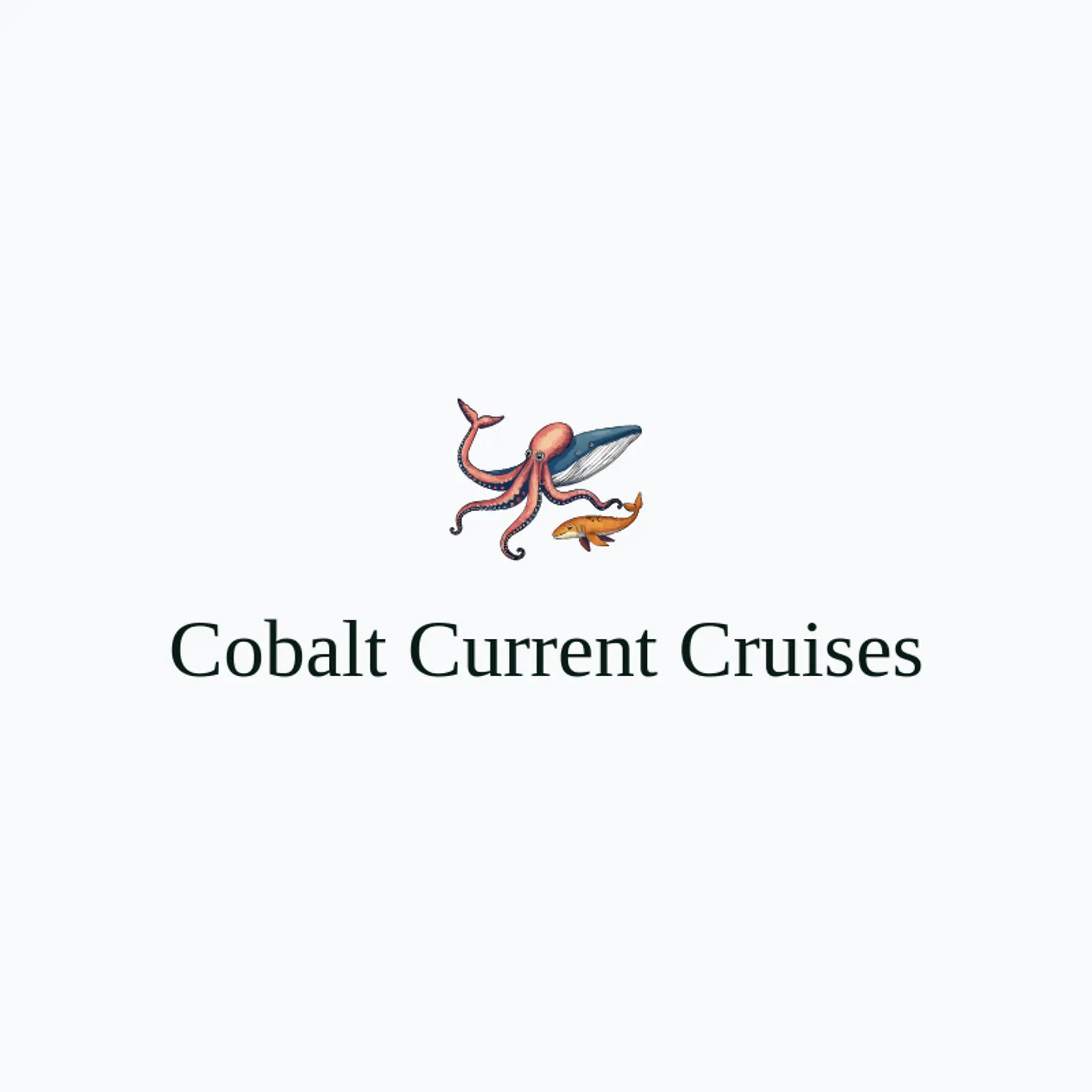 Cobalt Current Cruises logo for whale