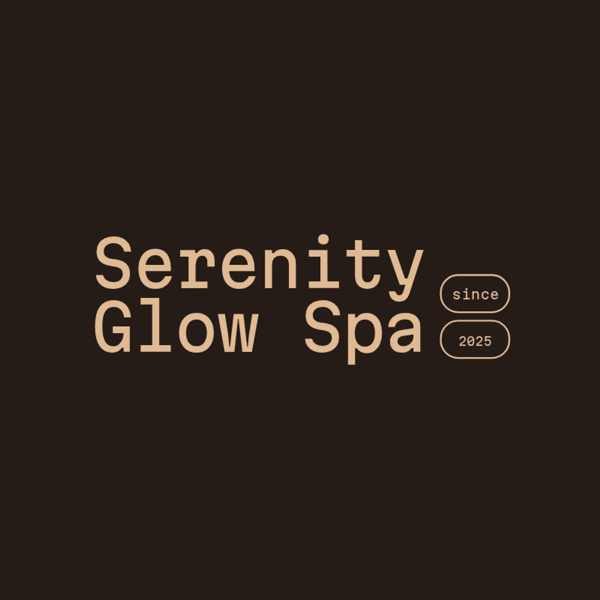 Serenity Glow Spa logo for salon and spa