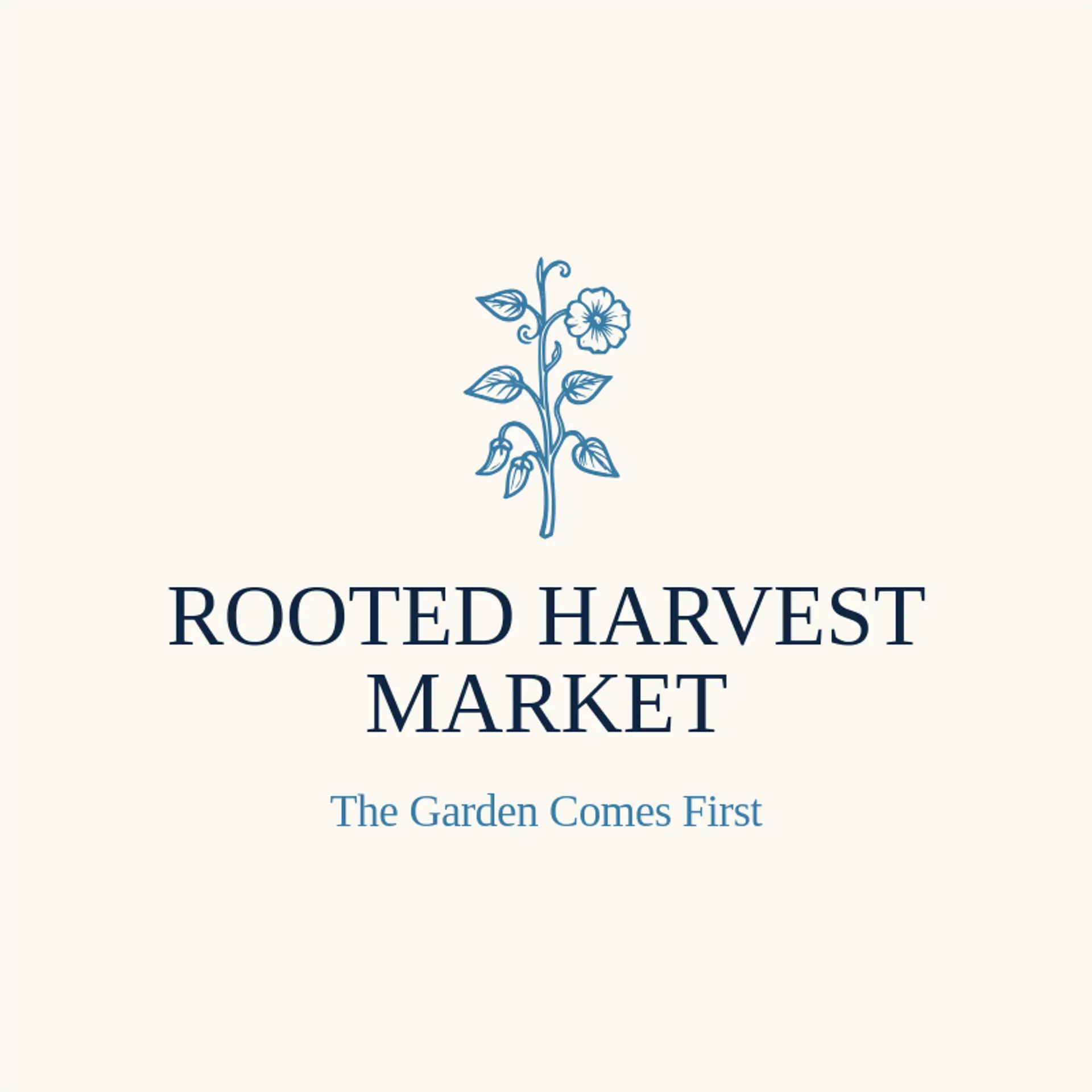 Rooted Harvest Market logo for vegetarian