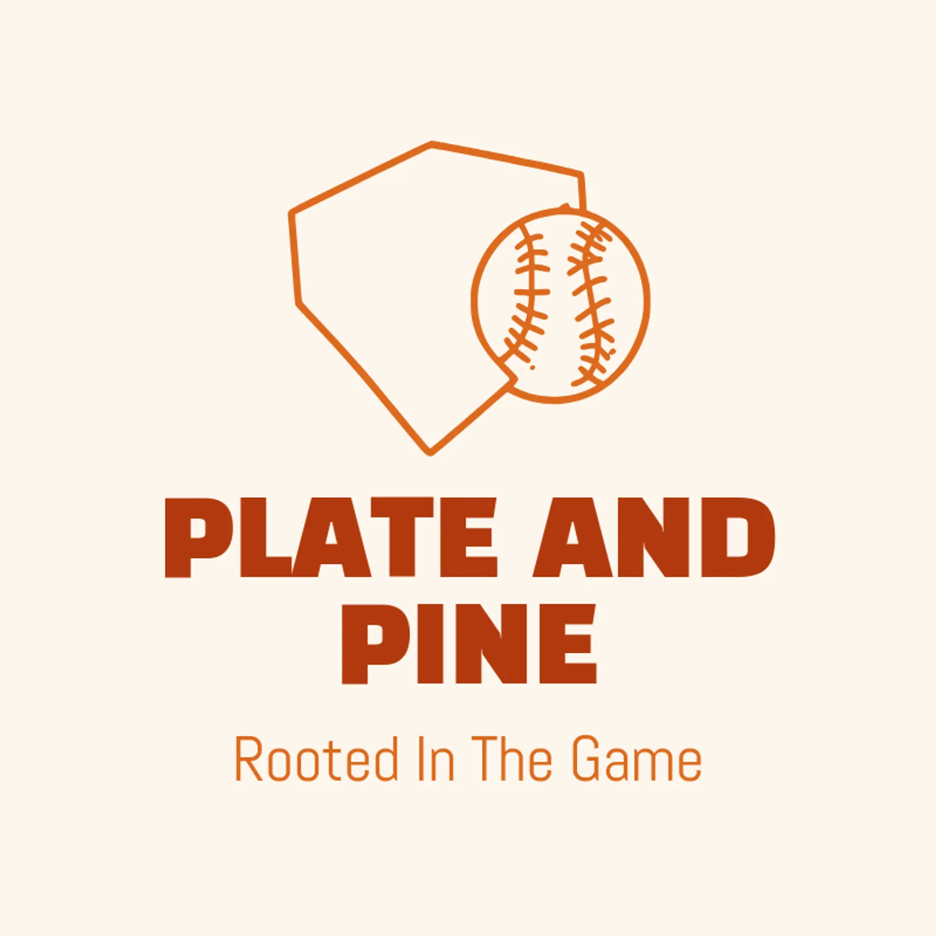 Plate And Pine logo for baseball