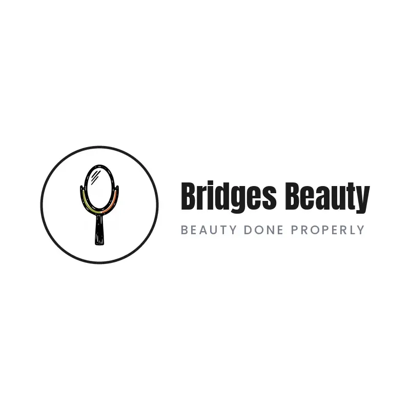 The salon name Bridges Beauty as a branded logo in a black ink style