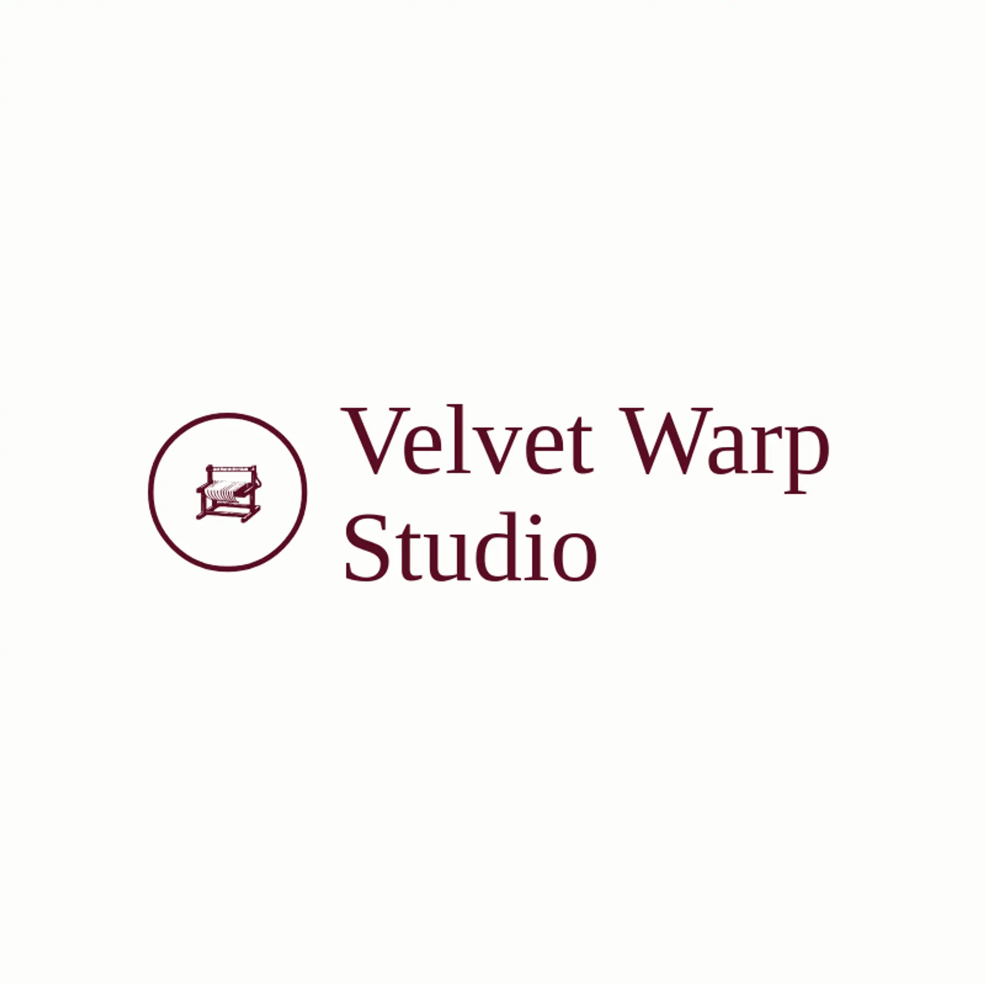 Velvet Warp Studio logo for loom