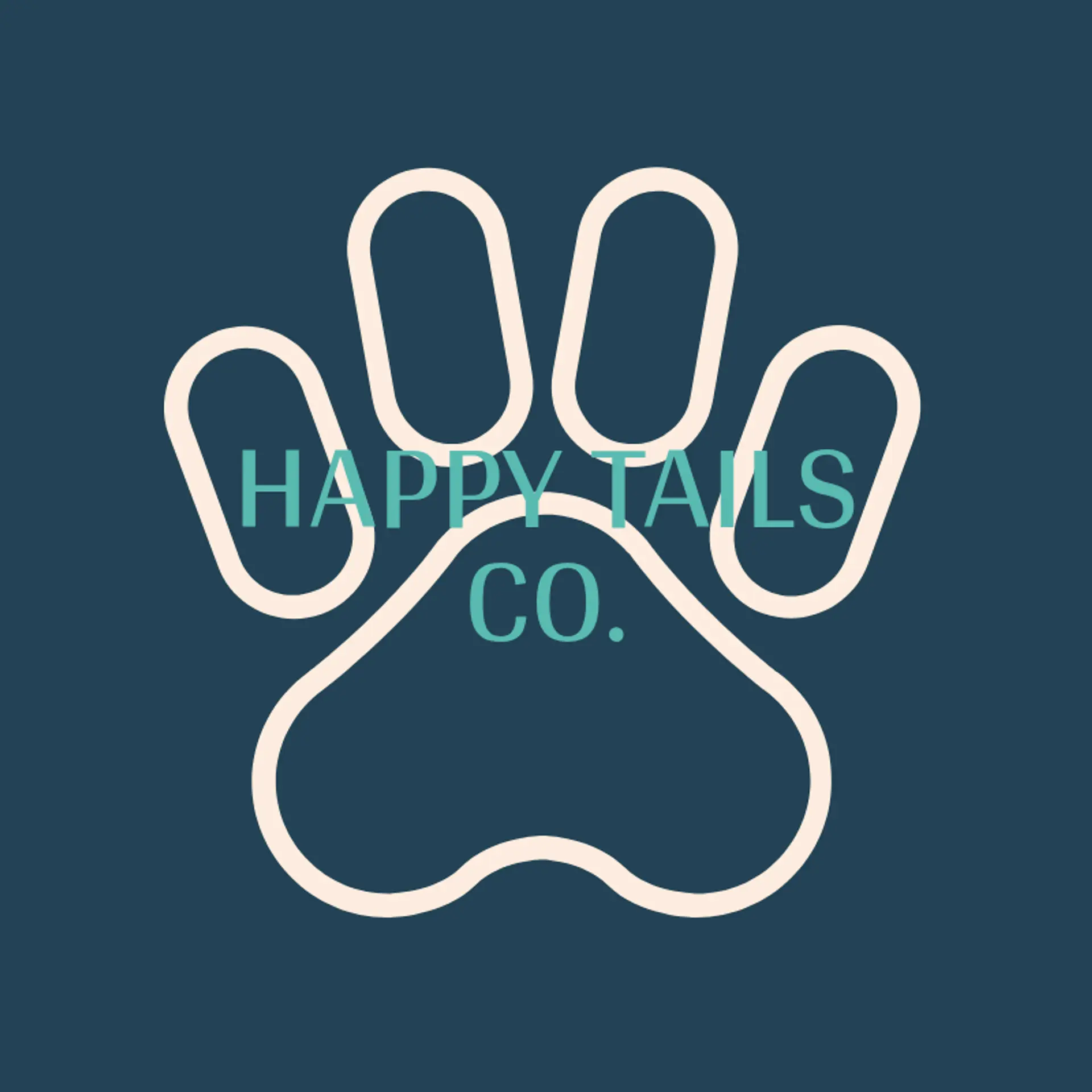 Happy Tails Co. logo for pet