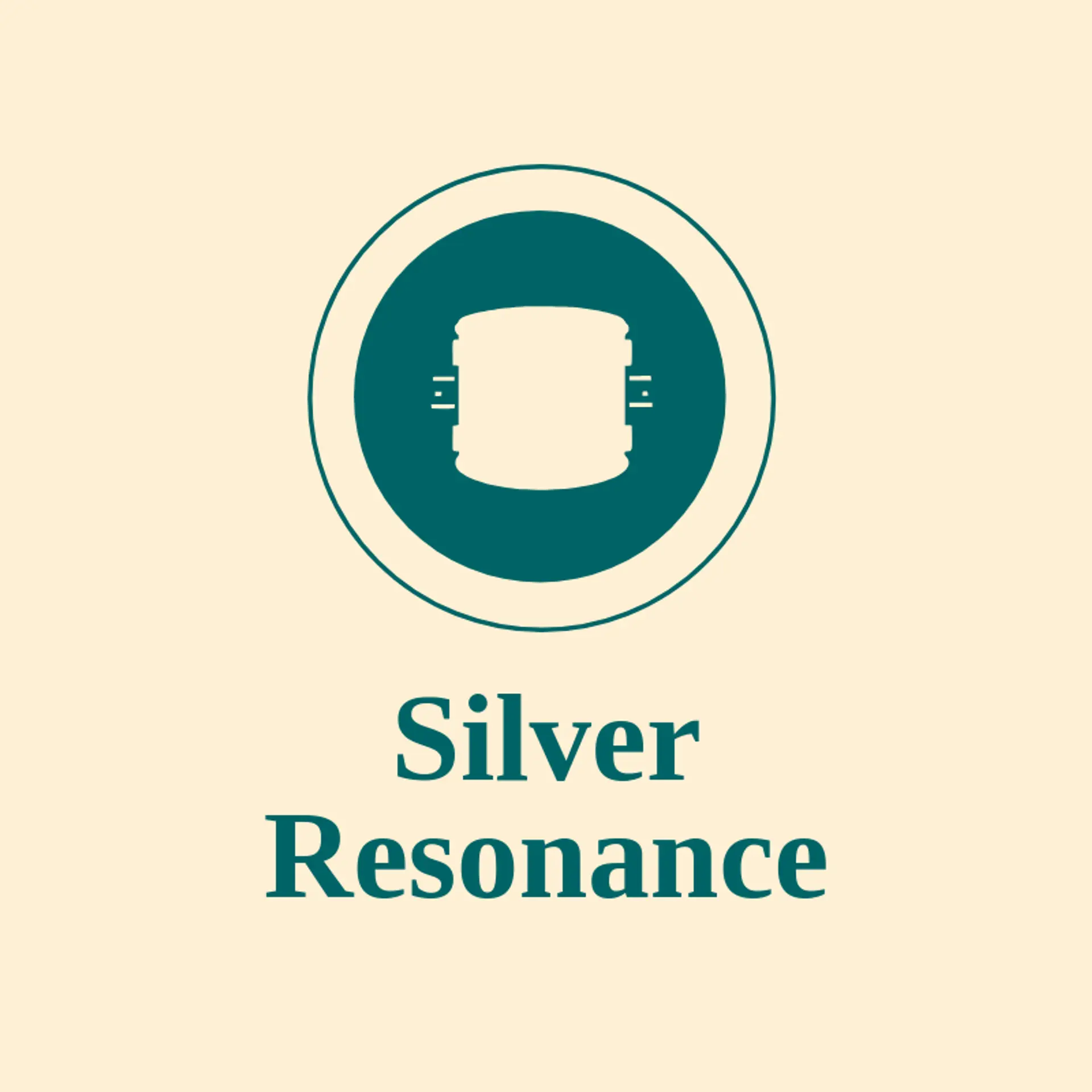 Silver Resonance logo for drum