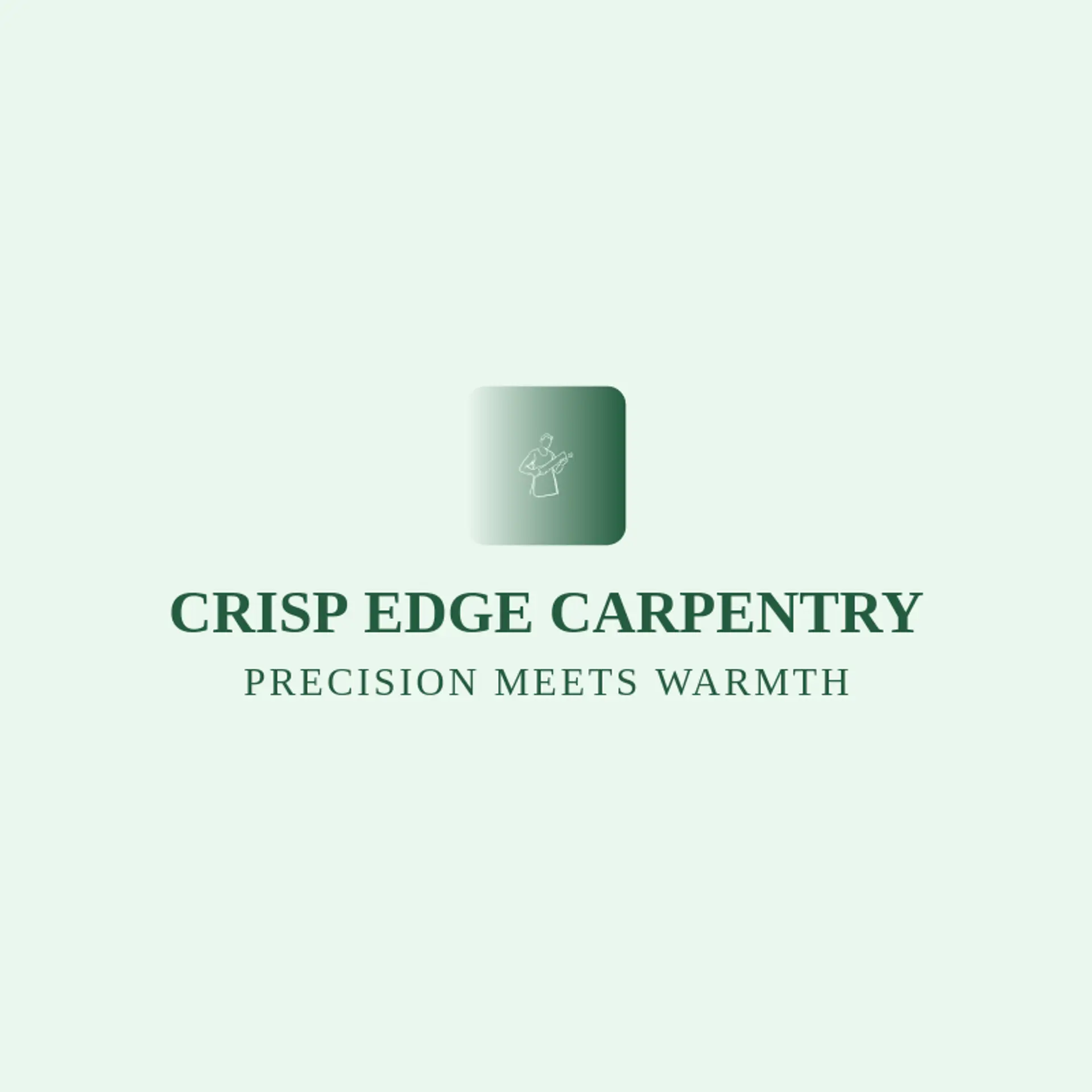 Crisp Edge Carpentry logo for carpenter