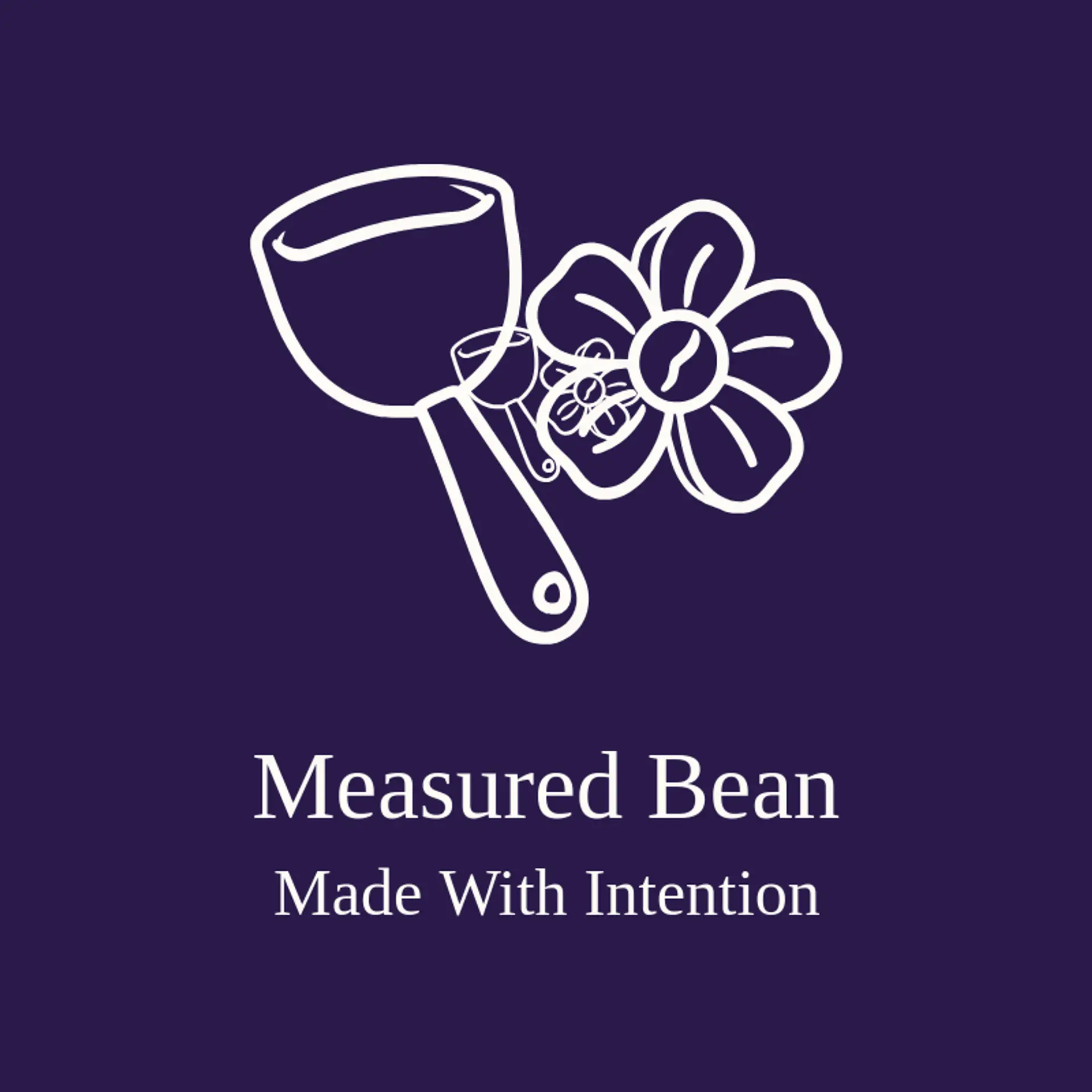 Measured Bean logo for coffee bean