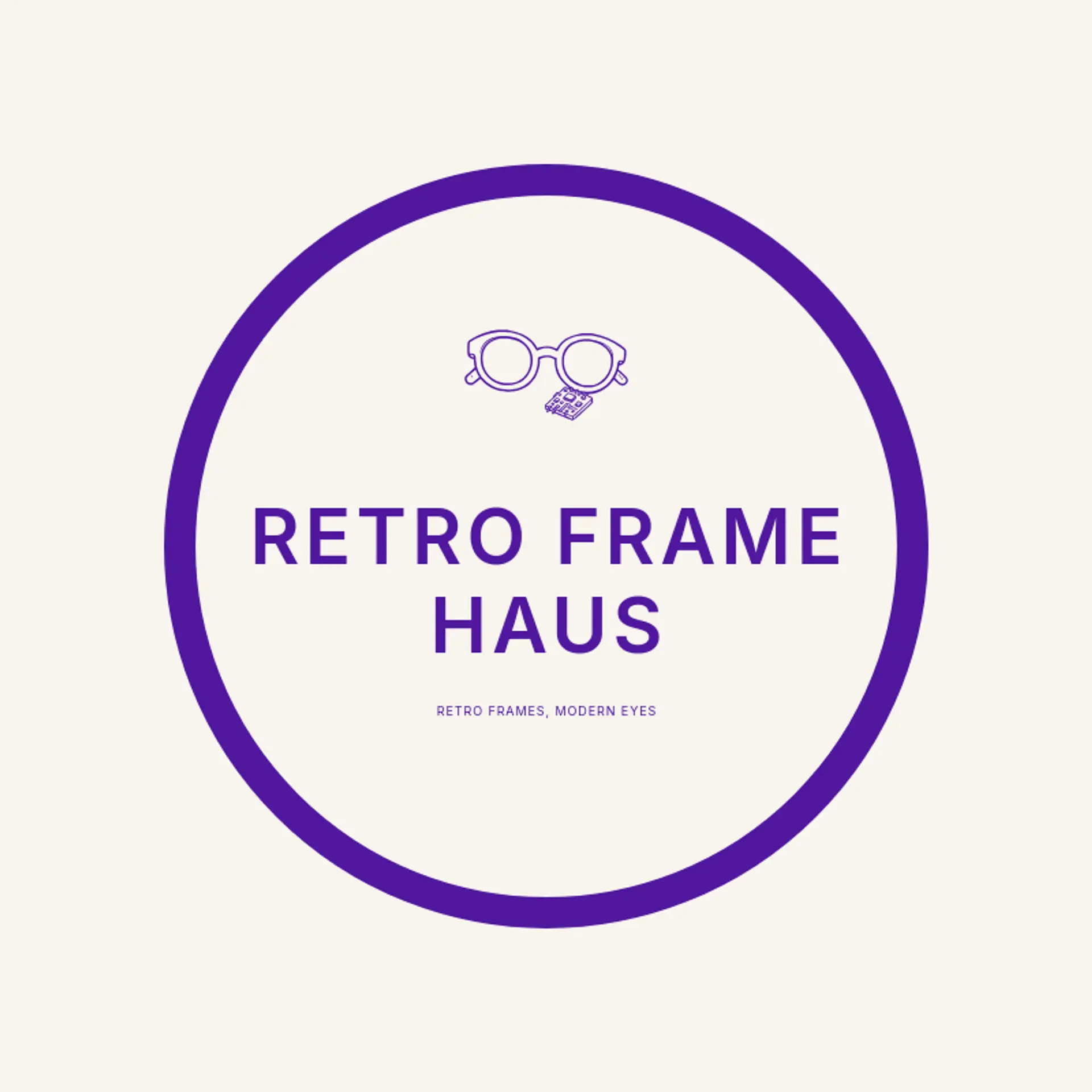 Retro Frame Haus logo for glasses