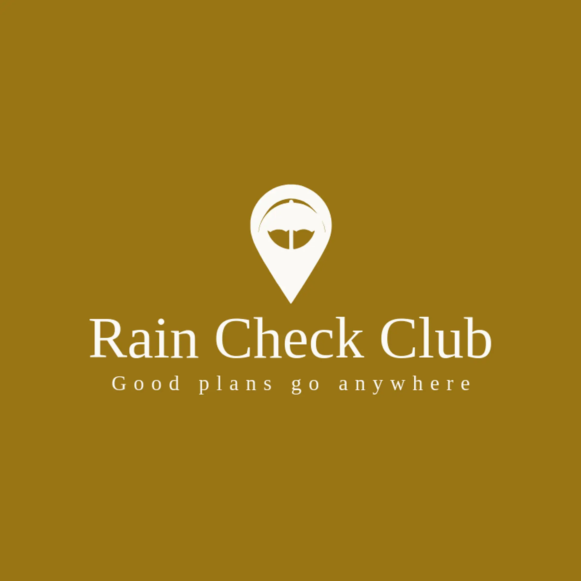 Rain Check Club logo for umbrella