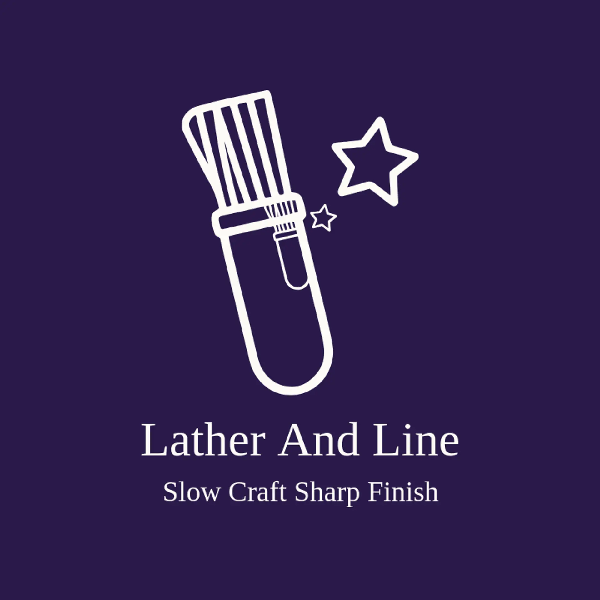 Lather And Line logo for barbershop