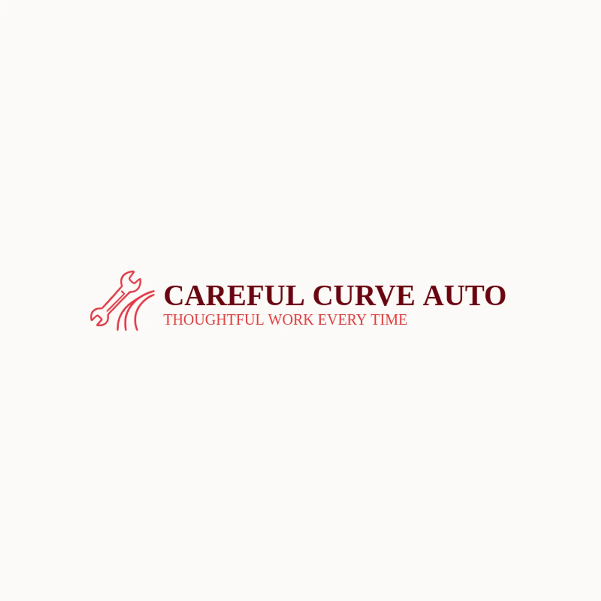 Careful Curve Auto logo for car repair