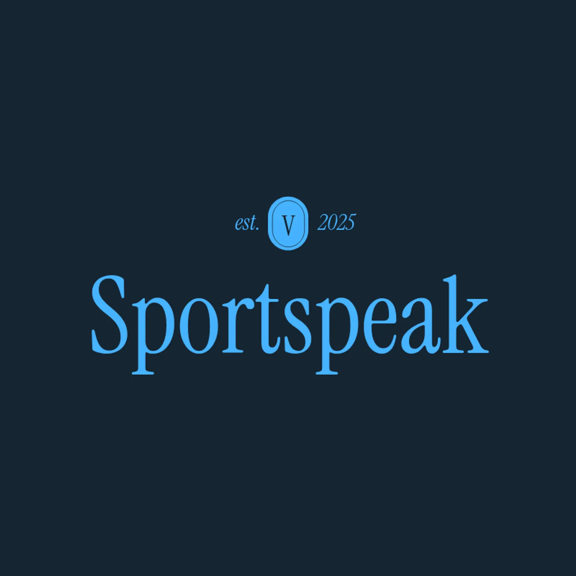 SportSpeak logo for sports podcast