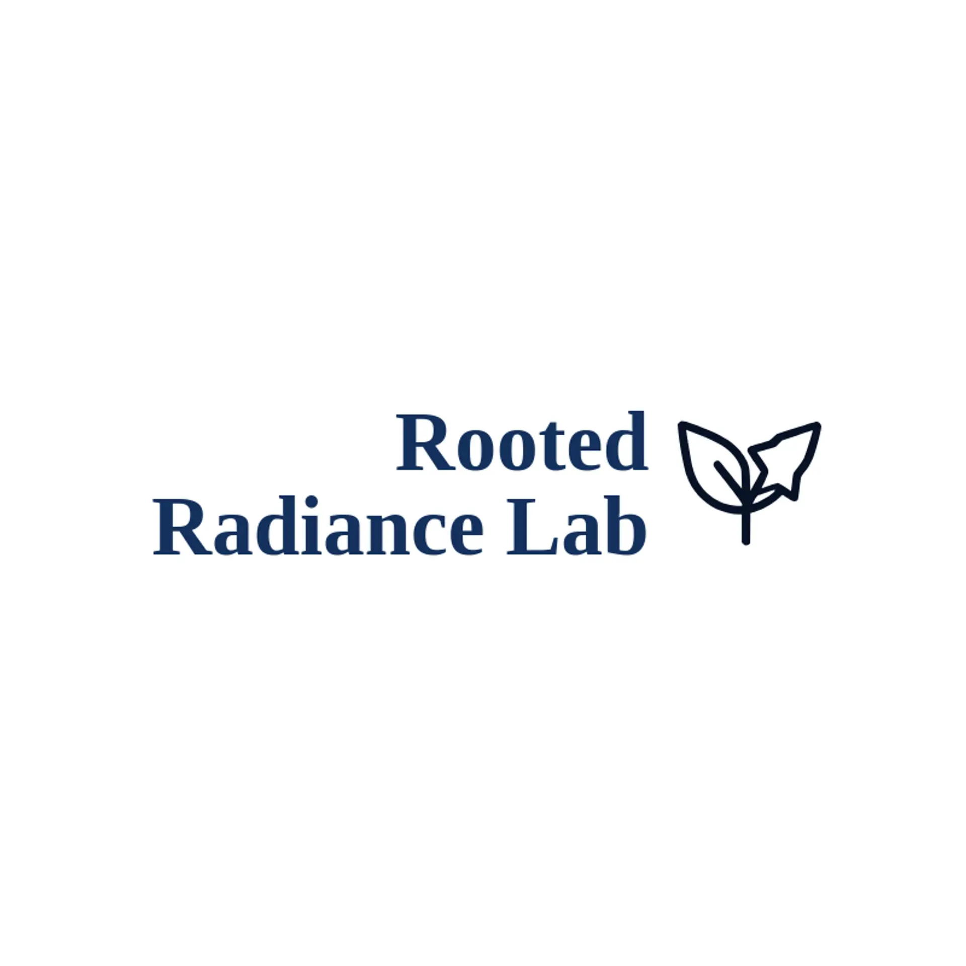 Rooted Radiance Lab logo for skin