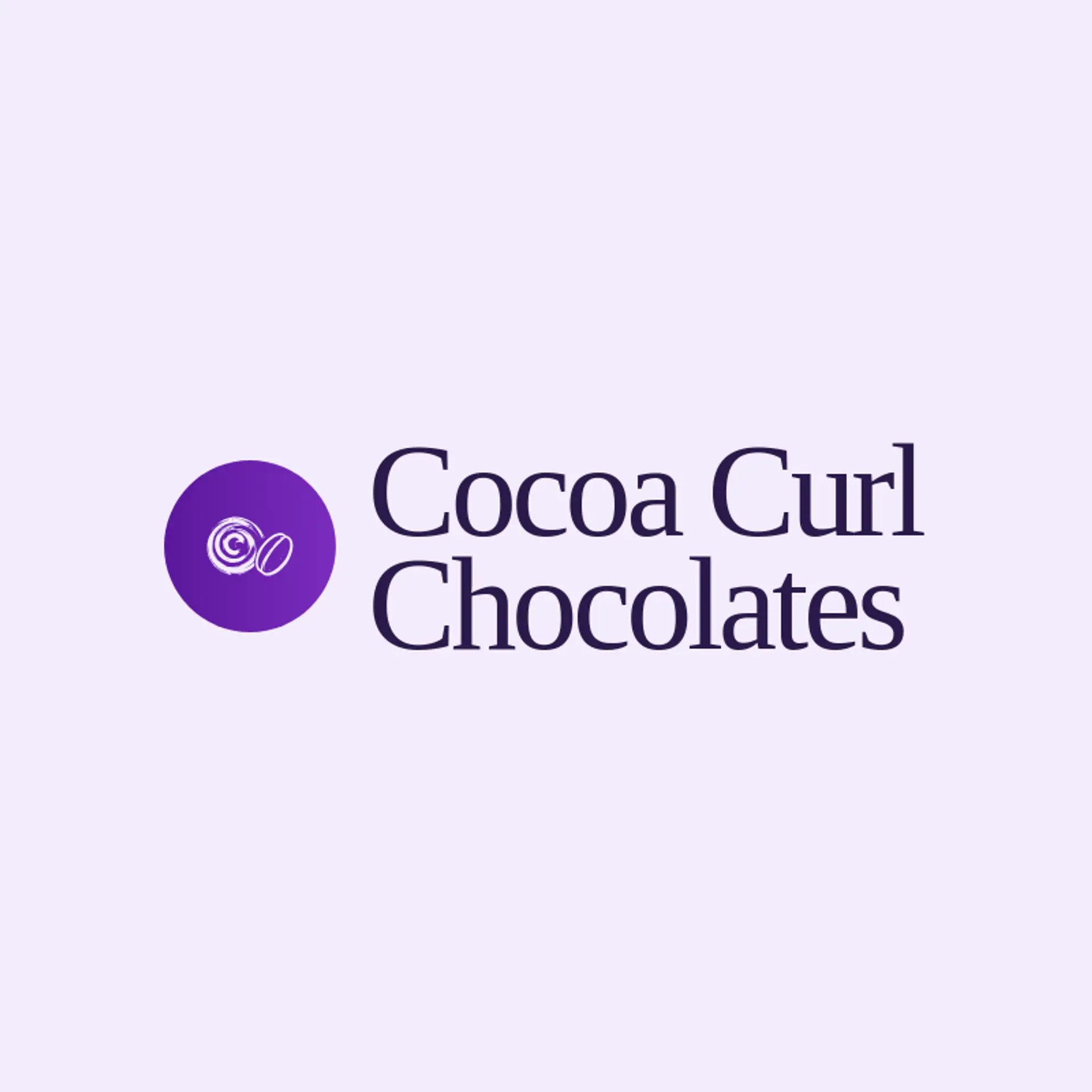 Cocoa Curl Chocolates logo for swirl