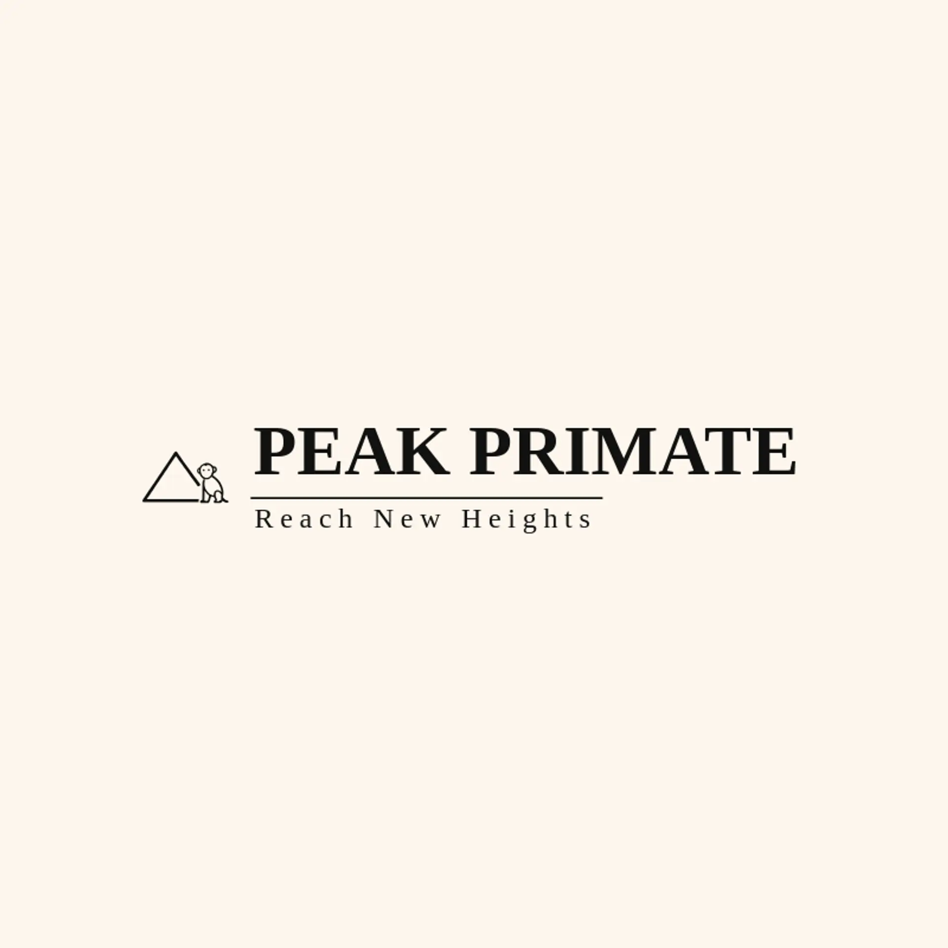 Peak Primate logo for monkey