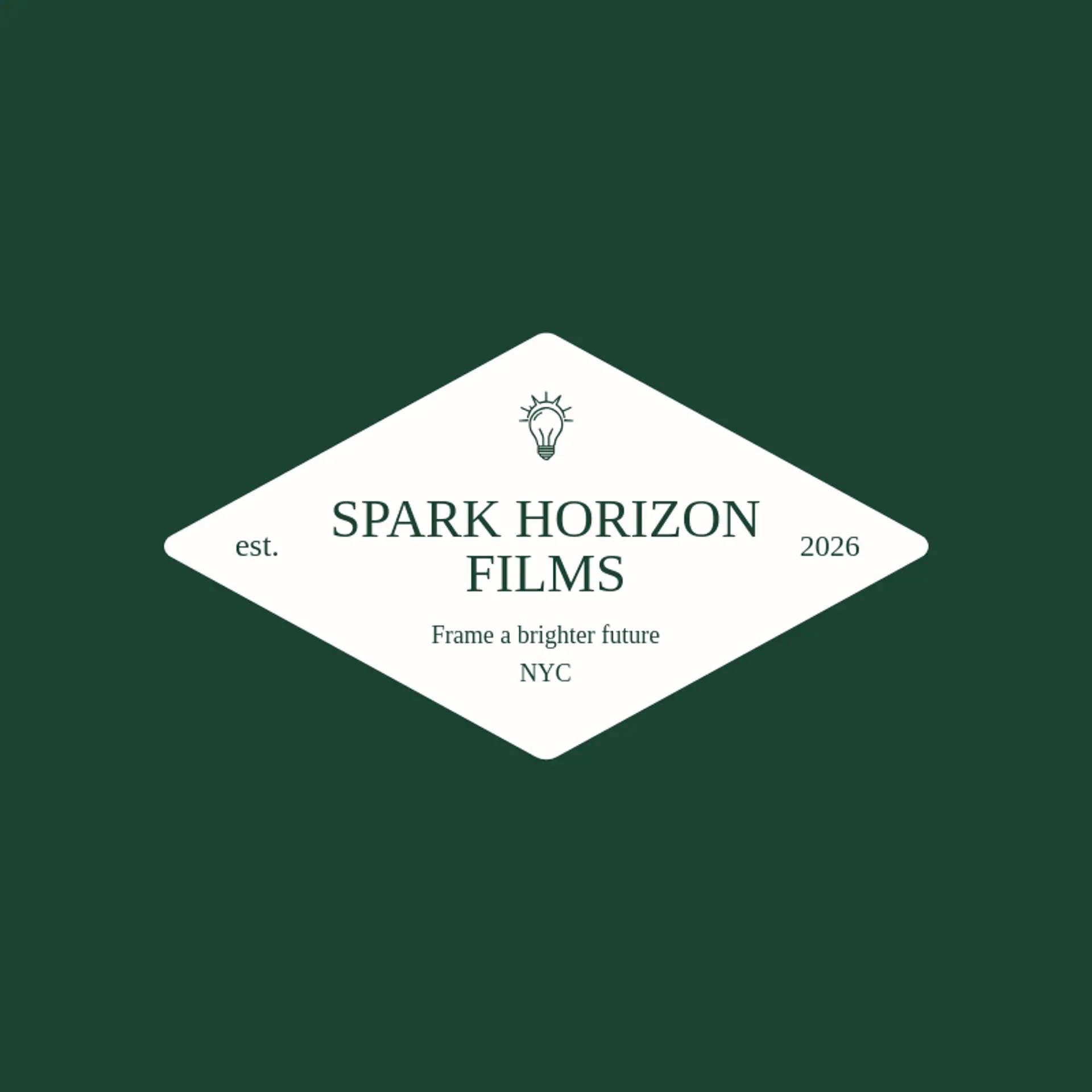 Spark Horizon Films logo for light bulb