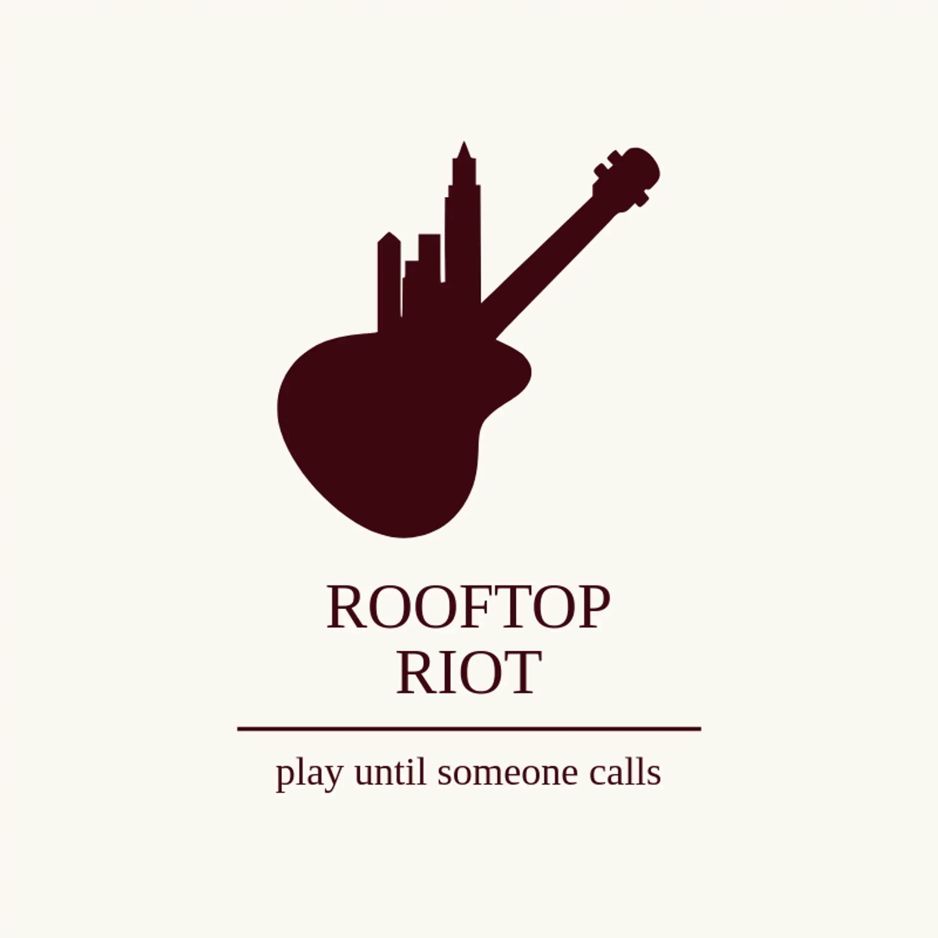 Rooftop Riot logo for rock band